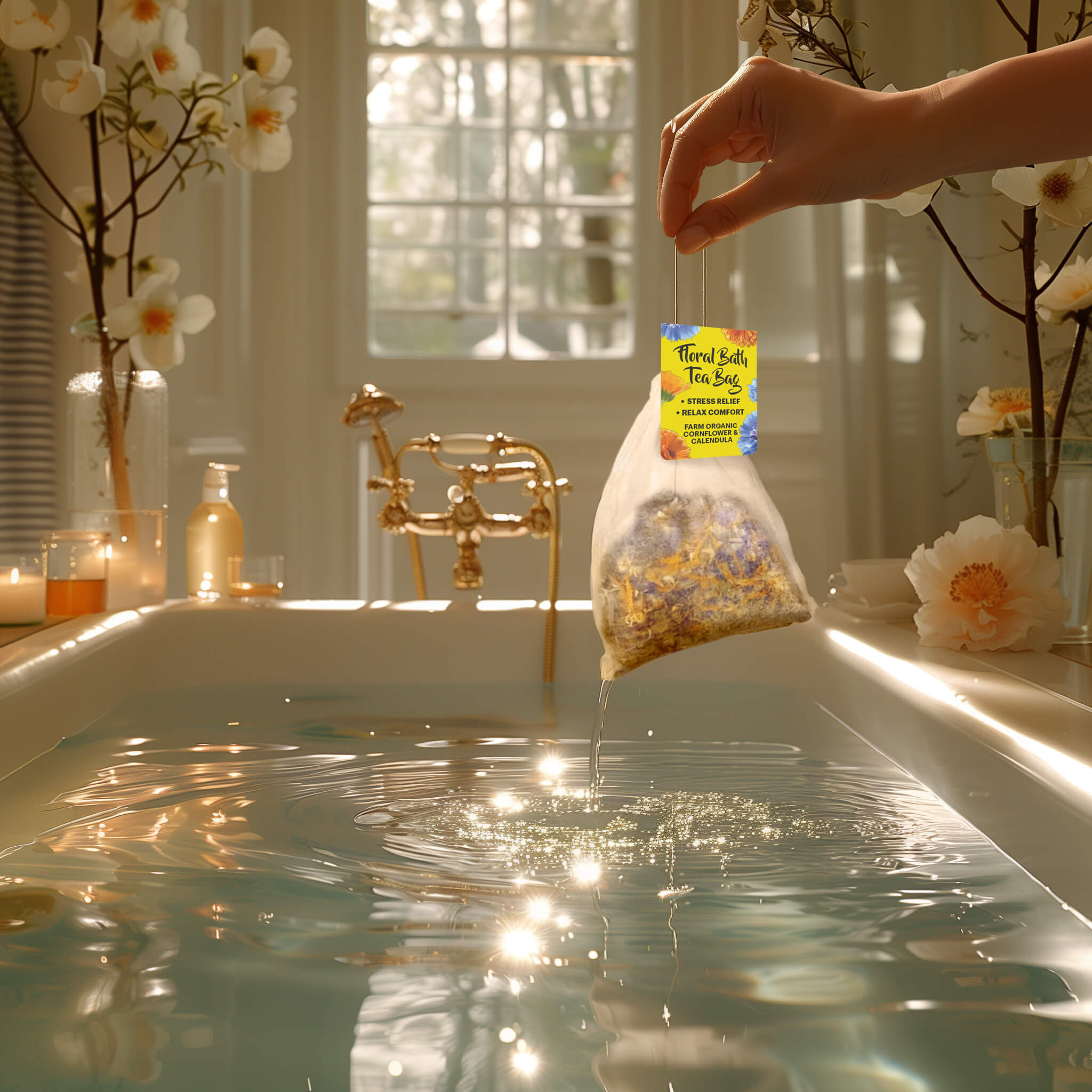 Floral Bath Tea Bag. Blooming Paradise – Organic Shop