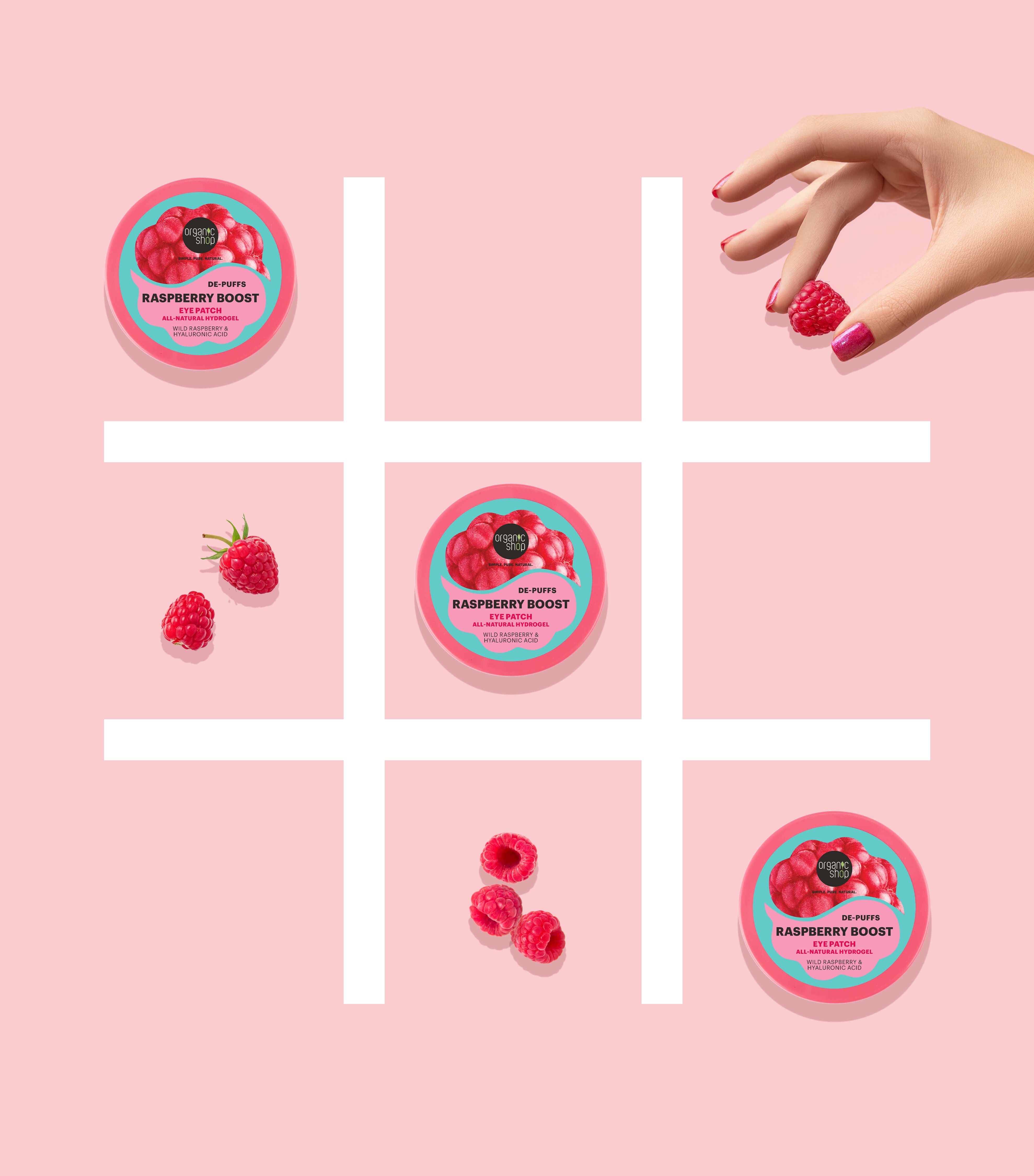 Raspberry Boost De-Puffs Natural Hydrogel Eye Patch