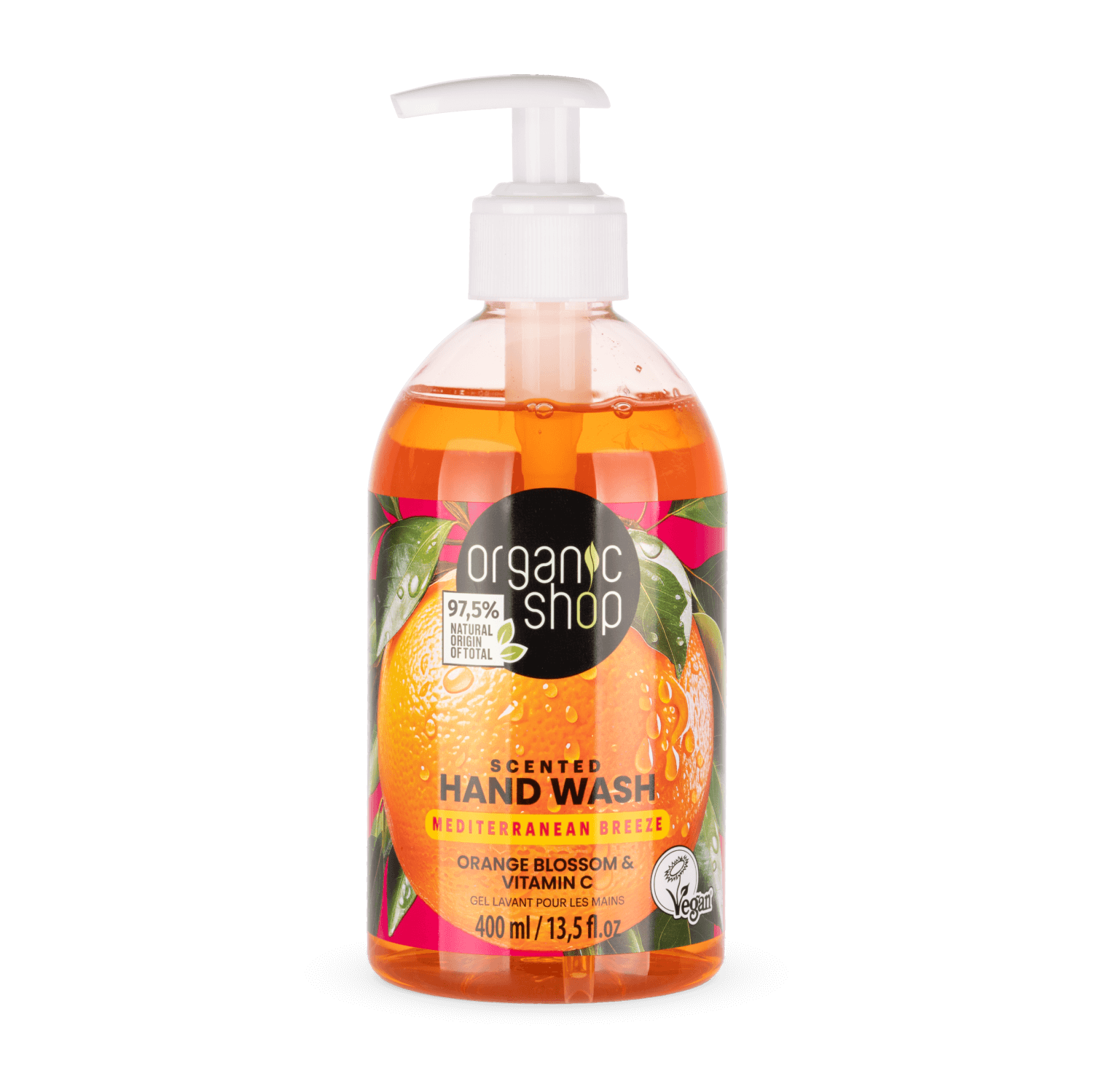 Scented Hand Wash Mediterranean Breeze. Orange Blossom & Vitamin C