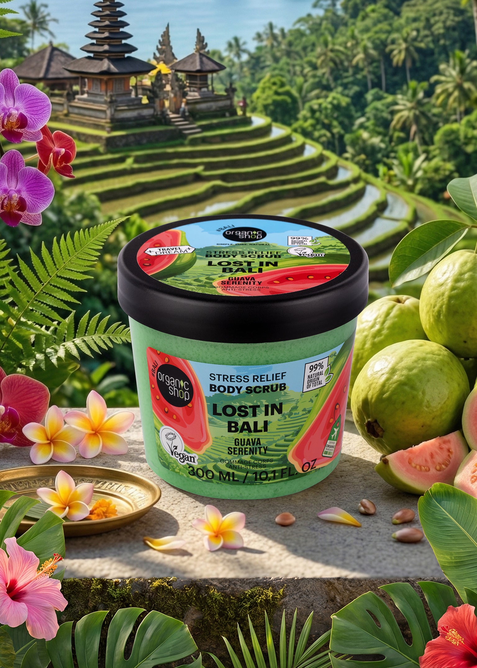 Lost In Bali vartalokuorinta stressin lievitykseen. Guava Serenity