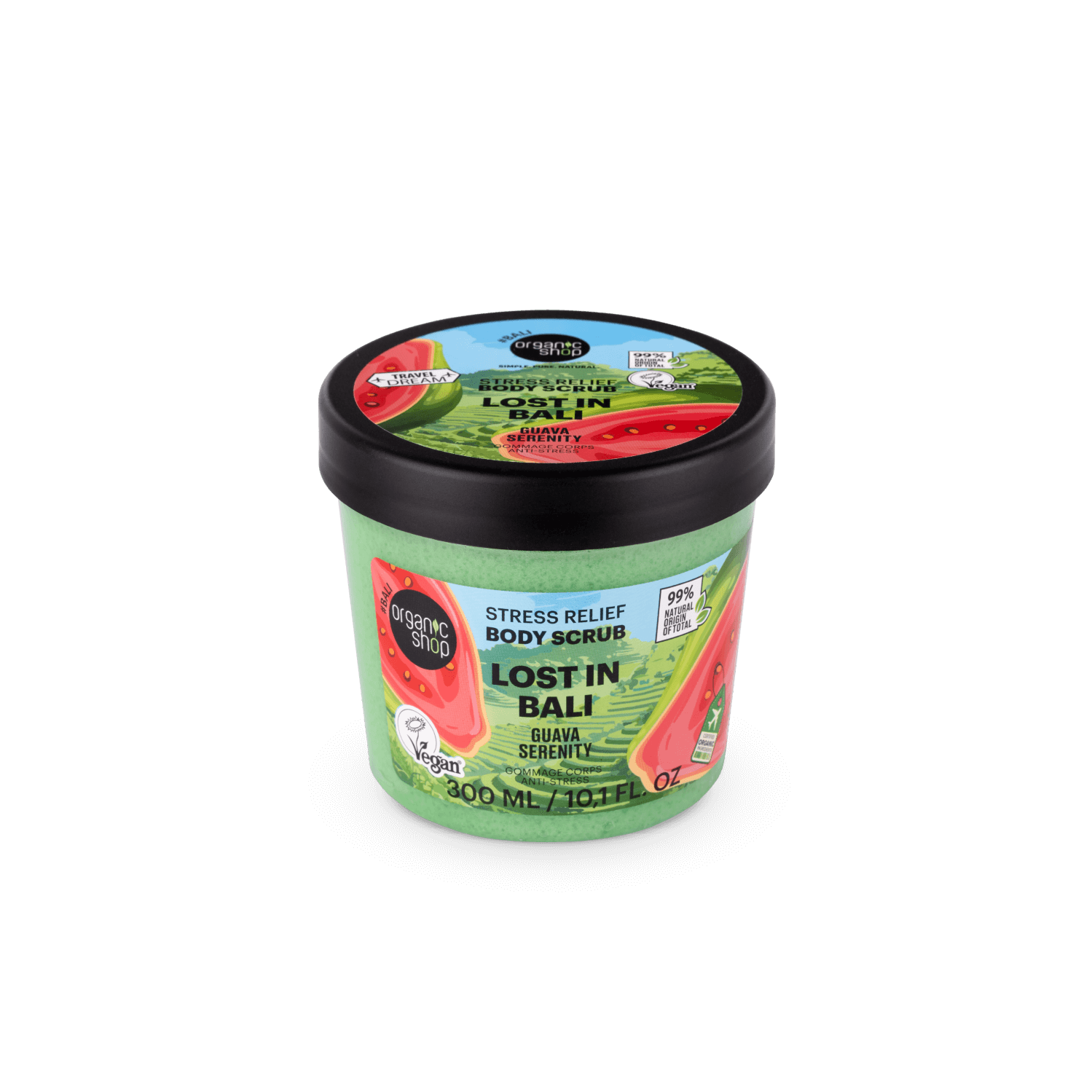 Lost In Bali Body Scrub Stress Relief. Guava Serenity