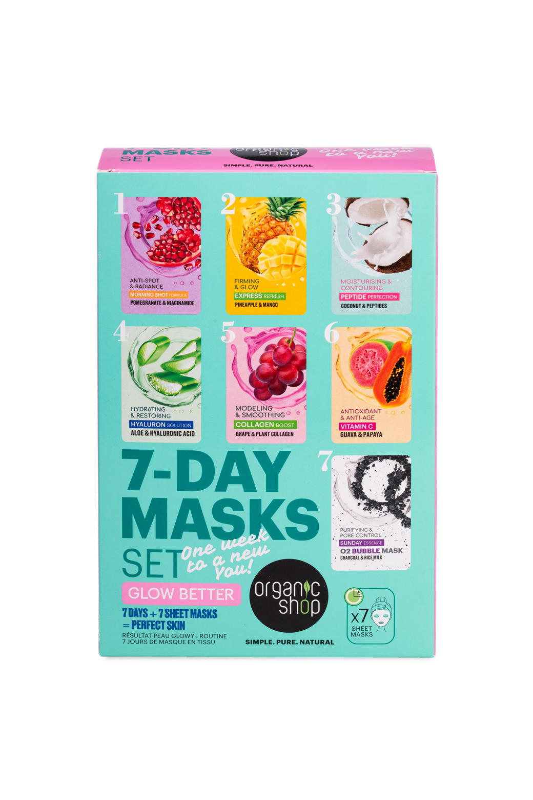 7-DAY MASKS SET. Glow Better