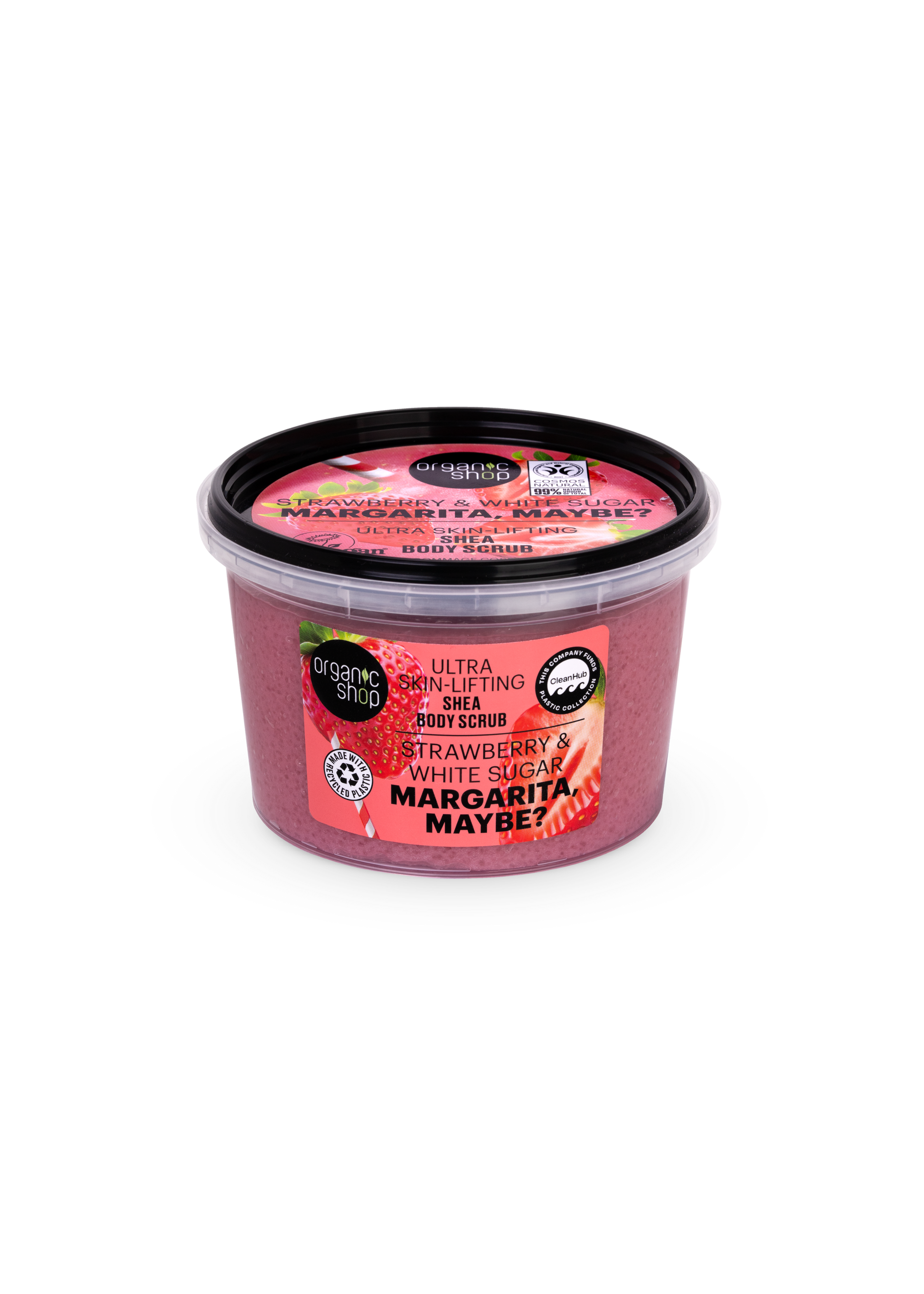 Pink body scrub container inspired by Margarita Cocktail