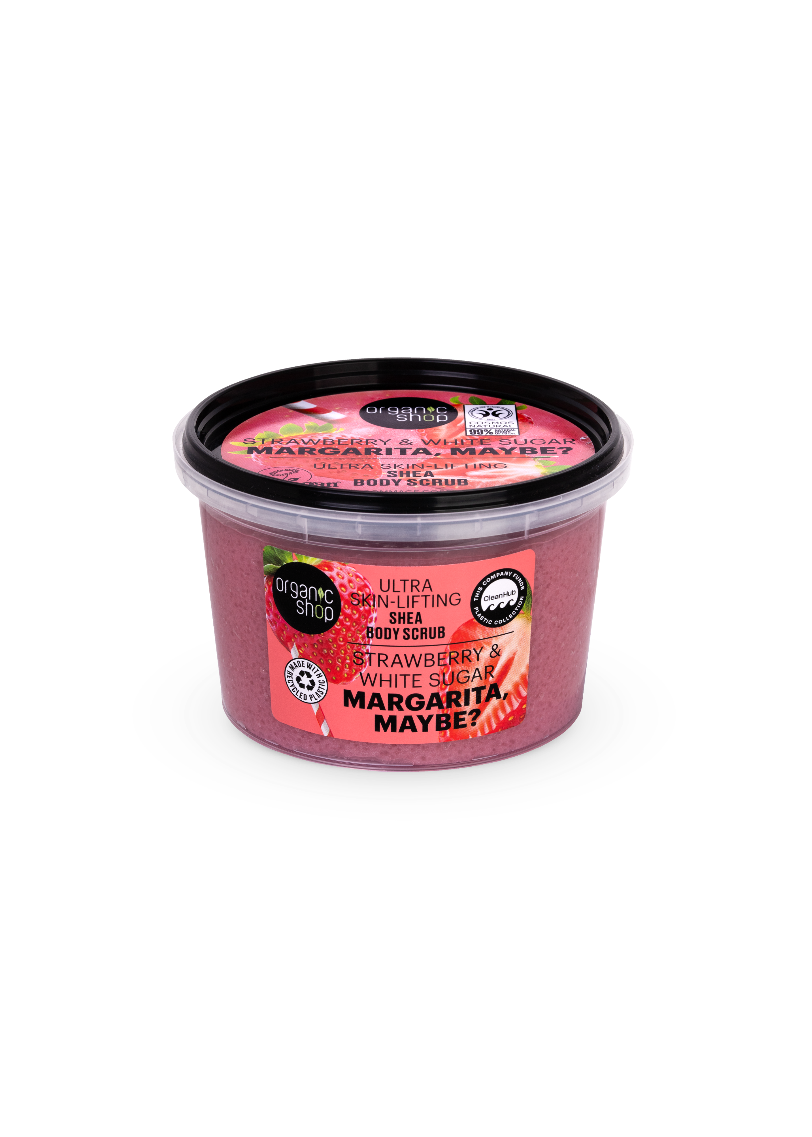 Pink body scrub container inspired by Margarita Cocktail