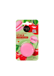 Pink lip balm with organic cherry 