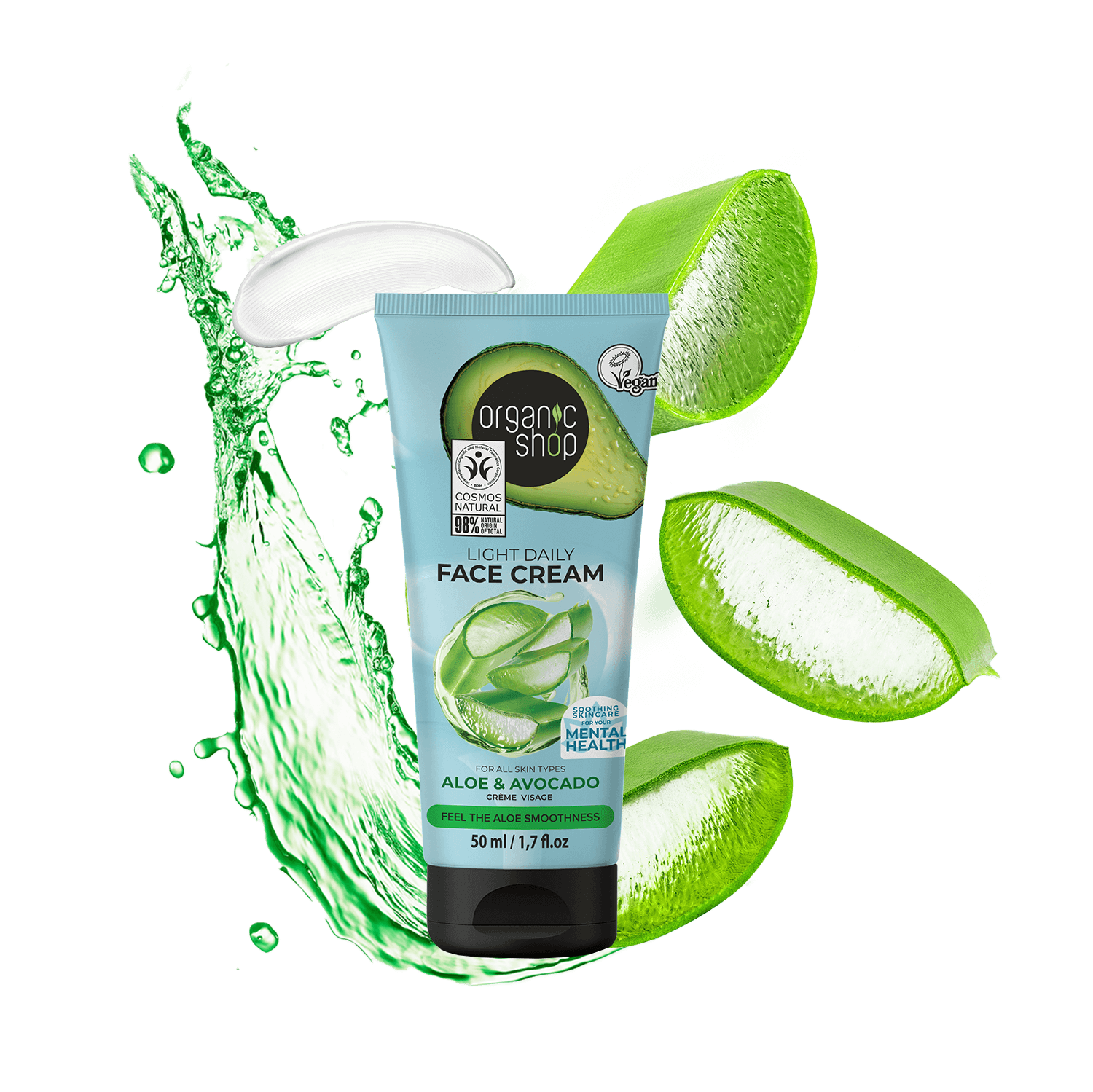 Light Daily Face Cream For All Skin Types Avocado & Aloe