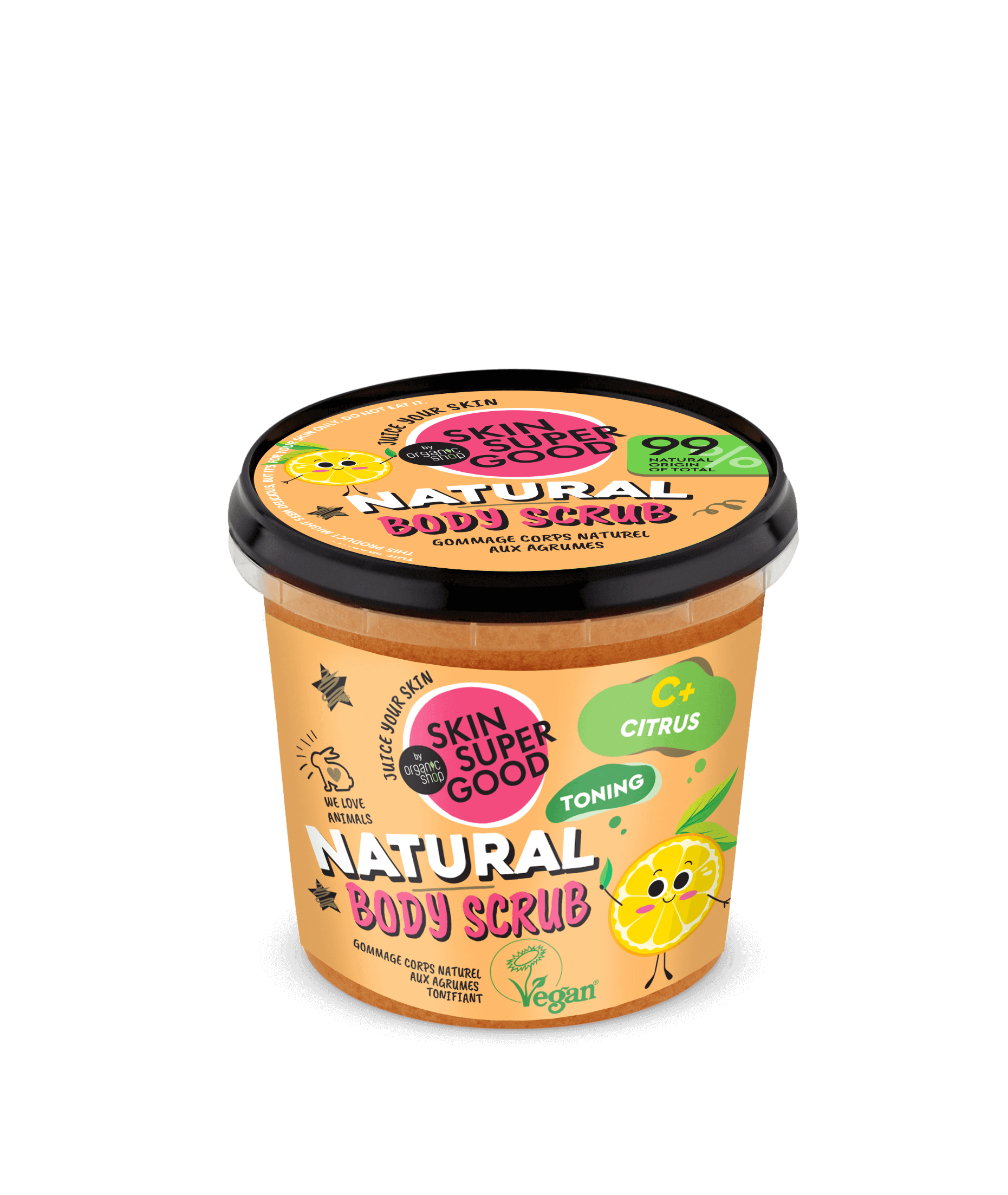 Natural Body Scrub, C+Citrus