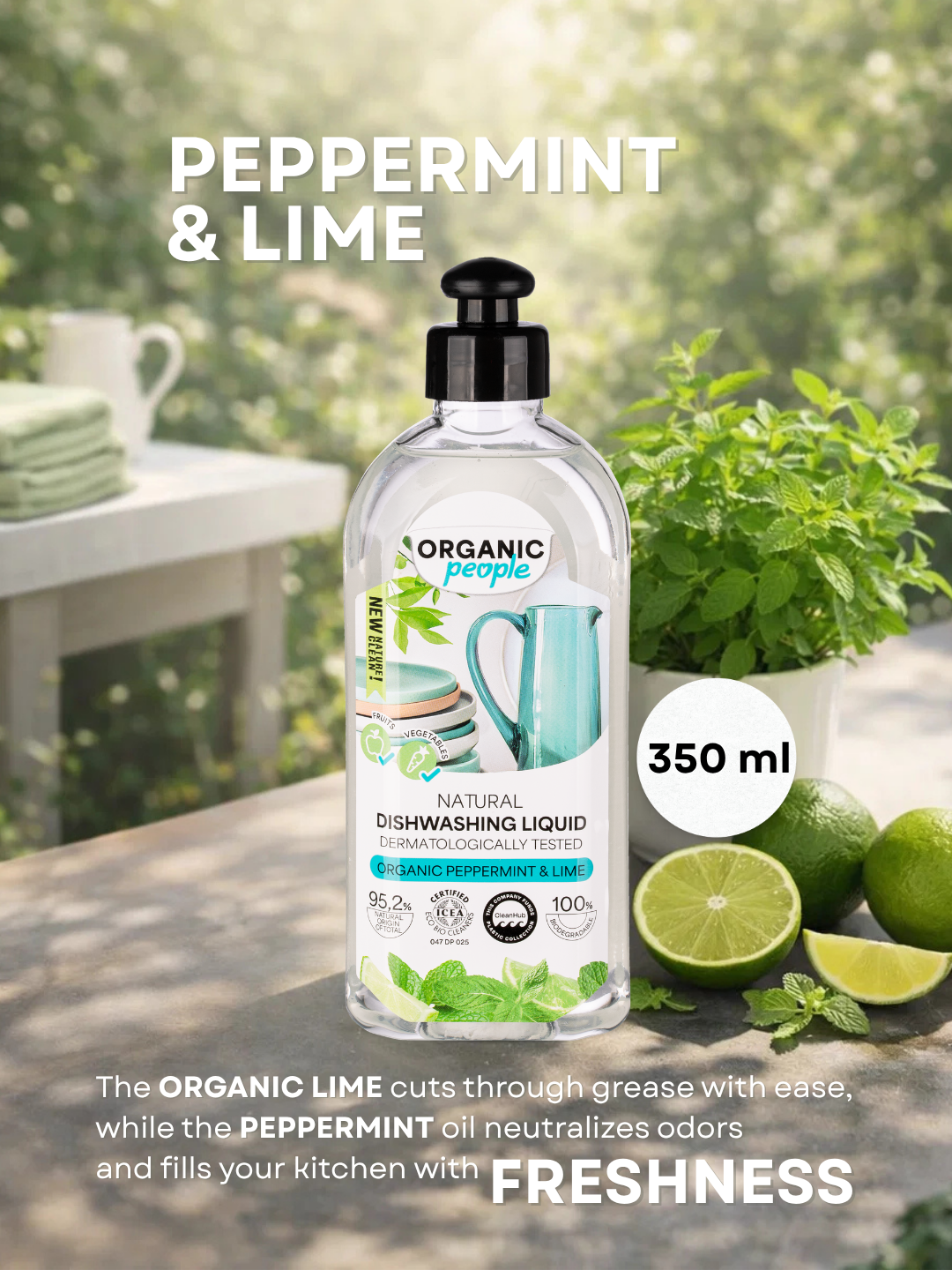 Organic People. Dishwashing Liquid Peppermint & Lime