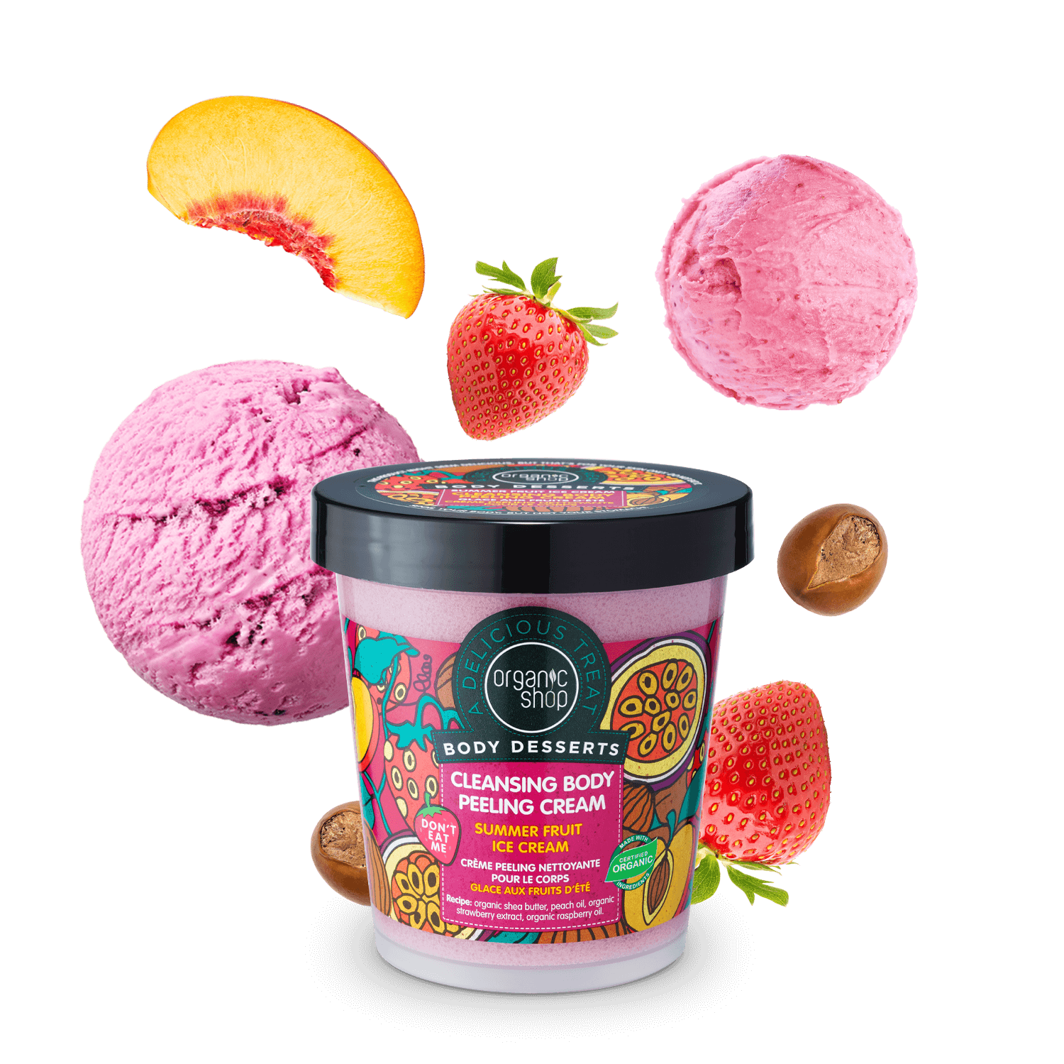 Summer Fruit Ice Cream Cleansing Body Peeling Cream