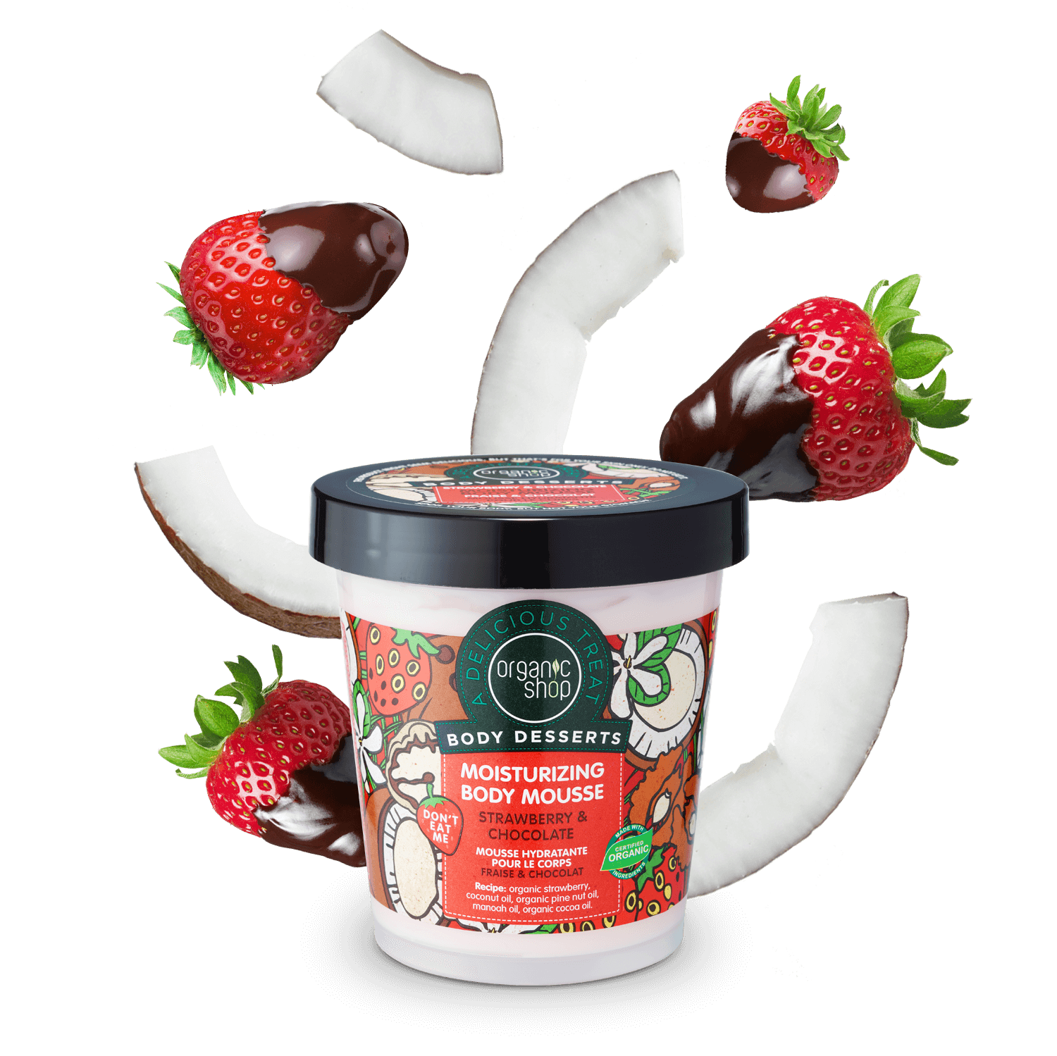 Strawberry & Chocolate Moisturising Body Mousse