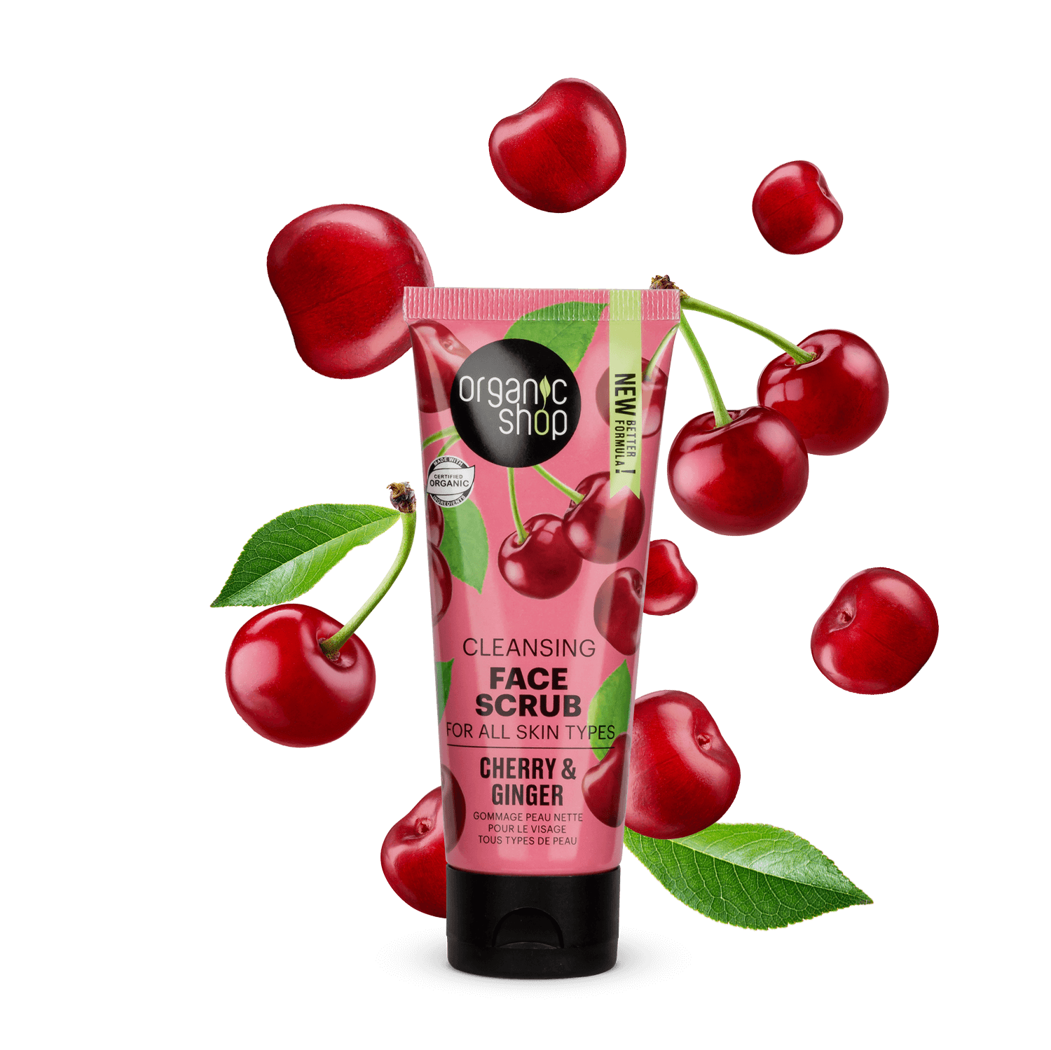 Cleansing Face Scrub For All Skin Types Cherry & Ginger