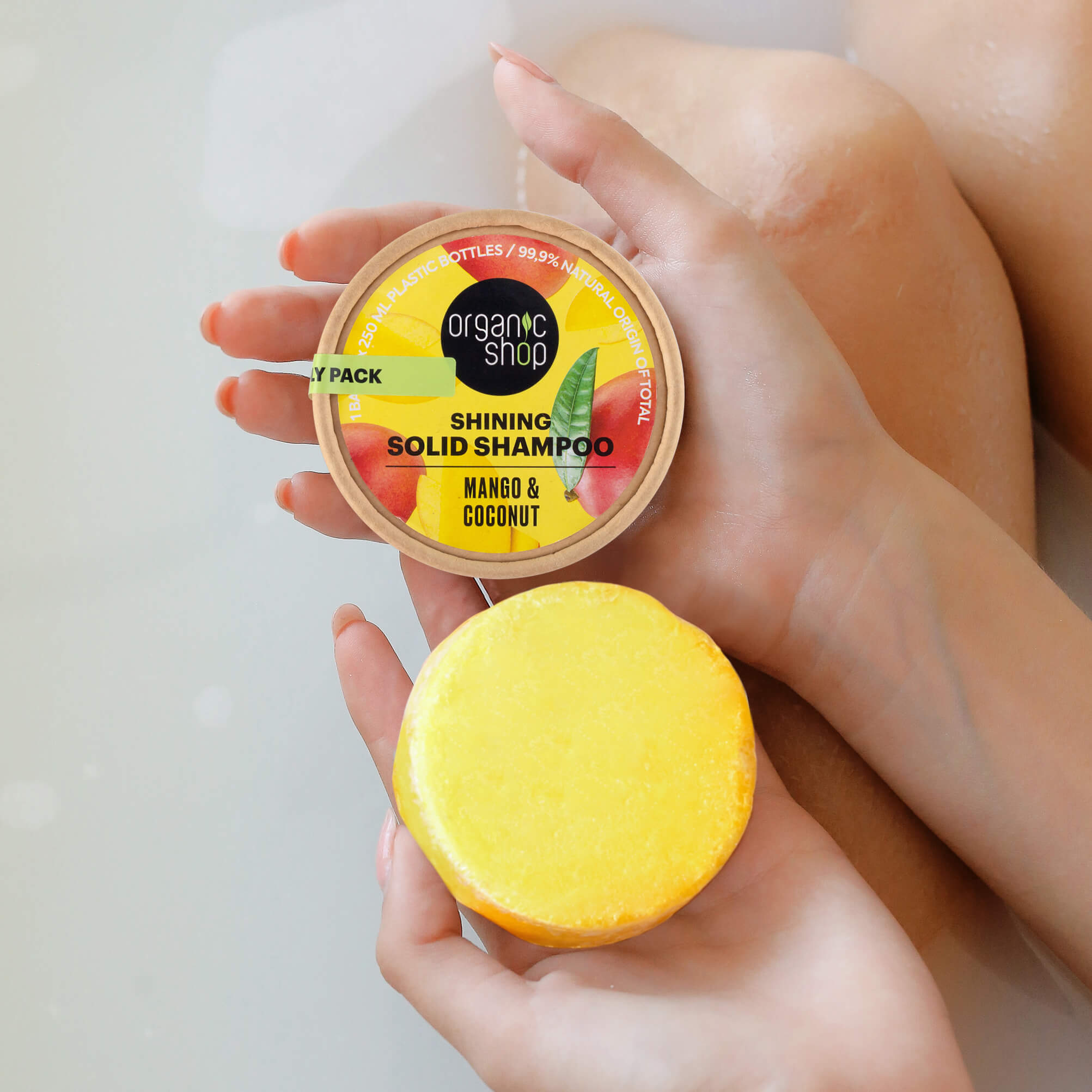 Shining Solid Shampoo Bar. Mango & Coconut