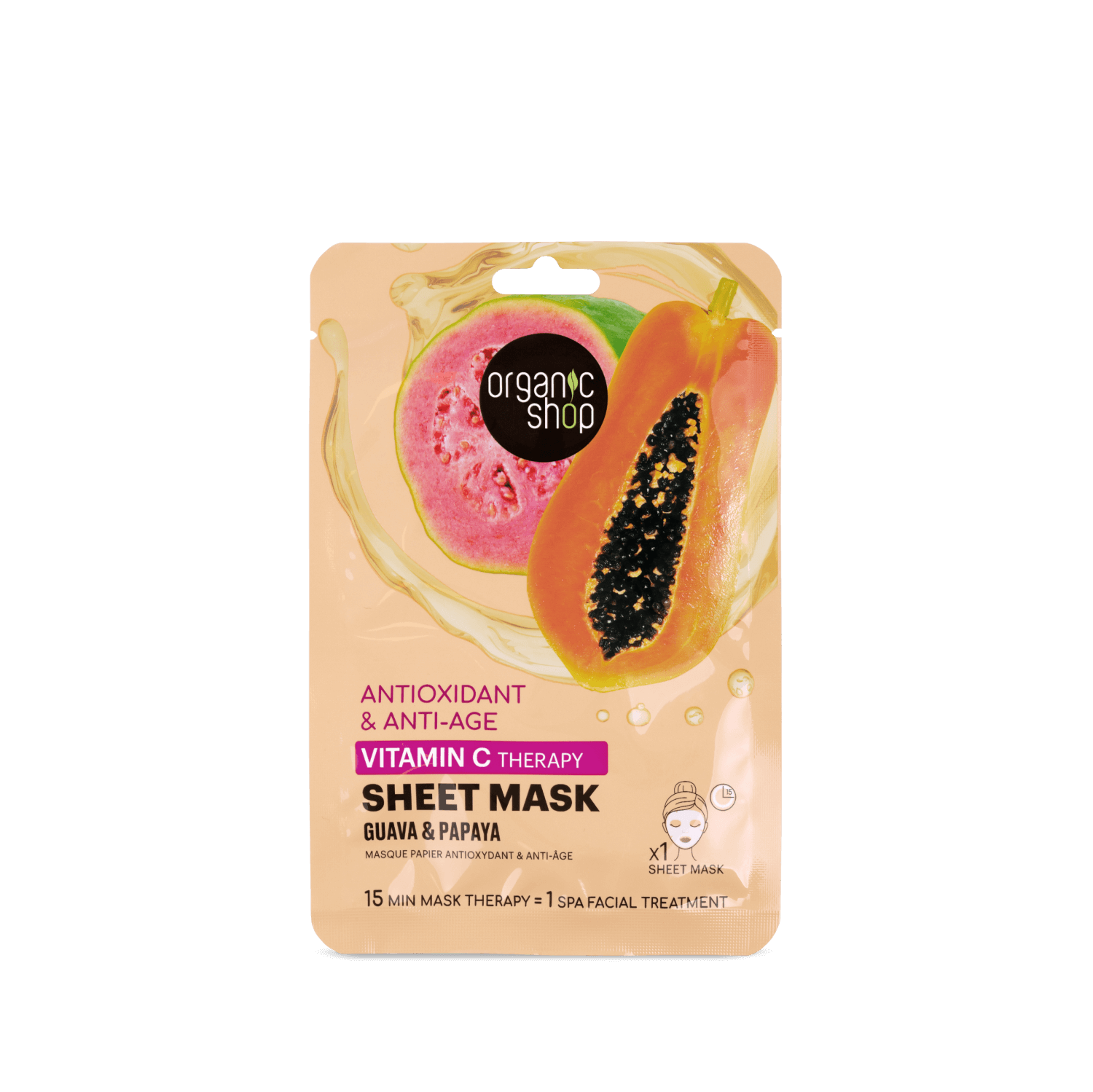 Vitamin C Therapy Sheet Mask. Guava & Papaya