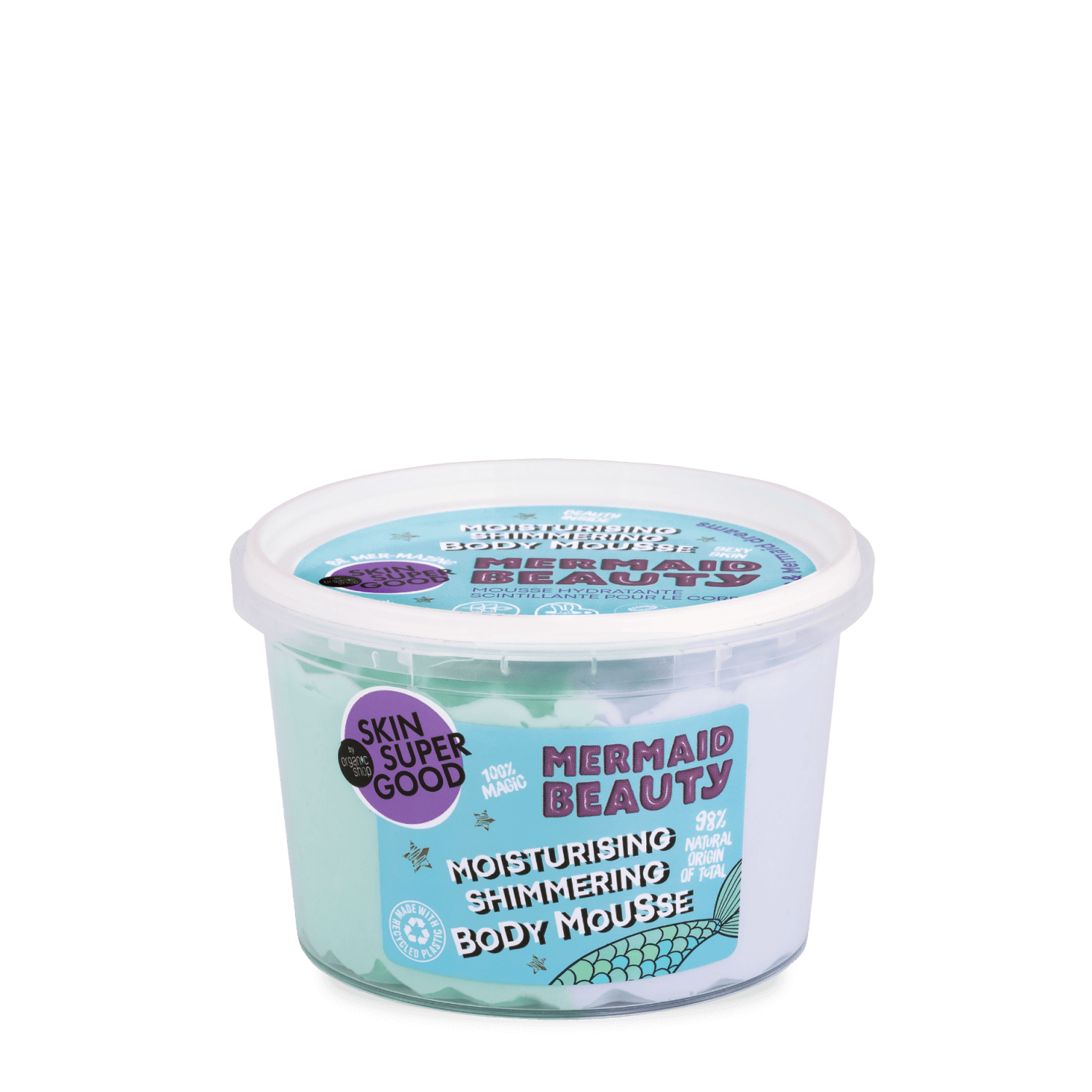 Mermaid Beauty. Moisturising Shimmering Body Mousse. Be Mer-Mazing!