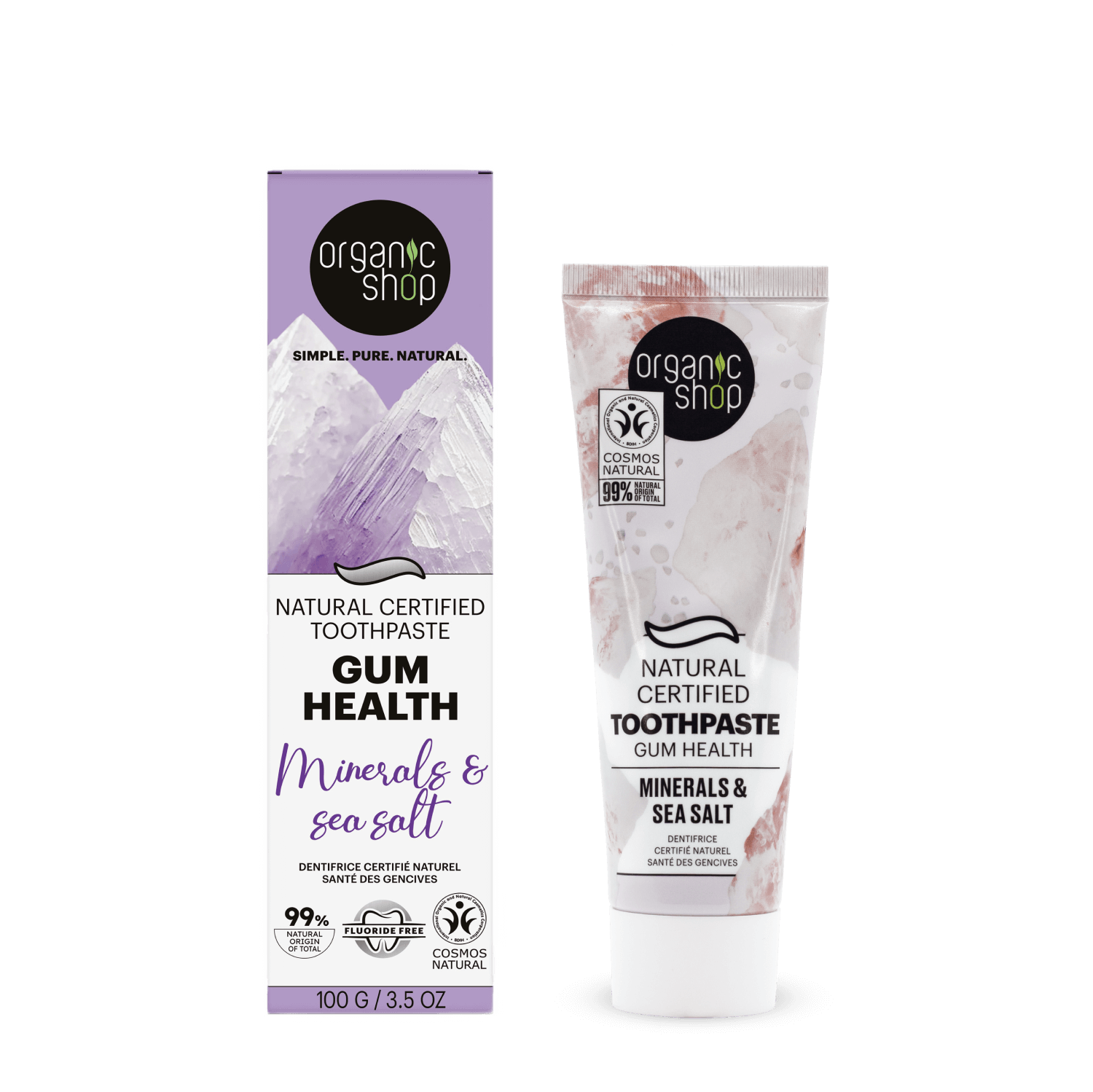 Minerals & Salt. Natural Certified Toothpaste Gum Health