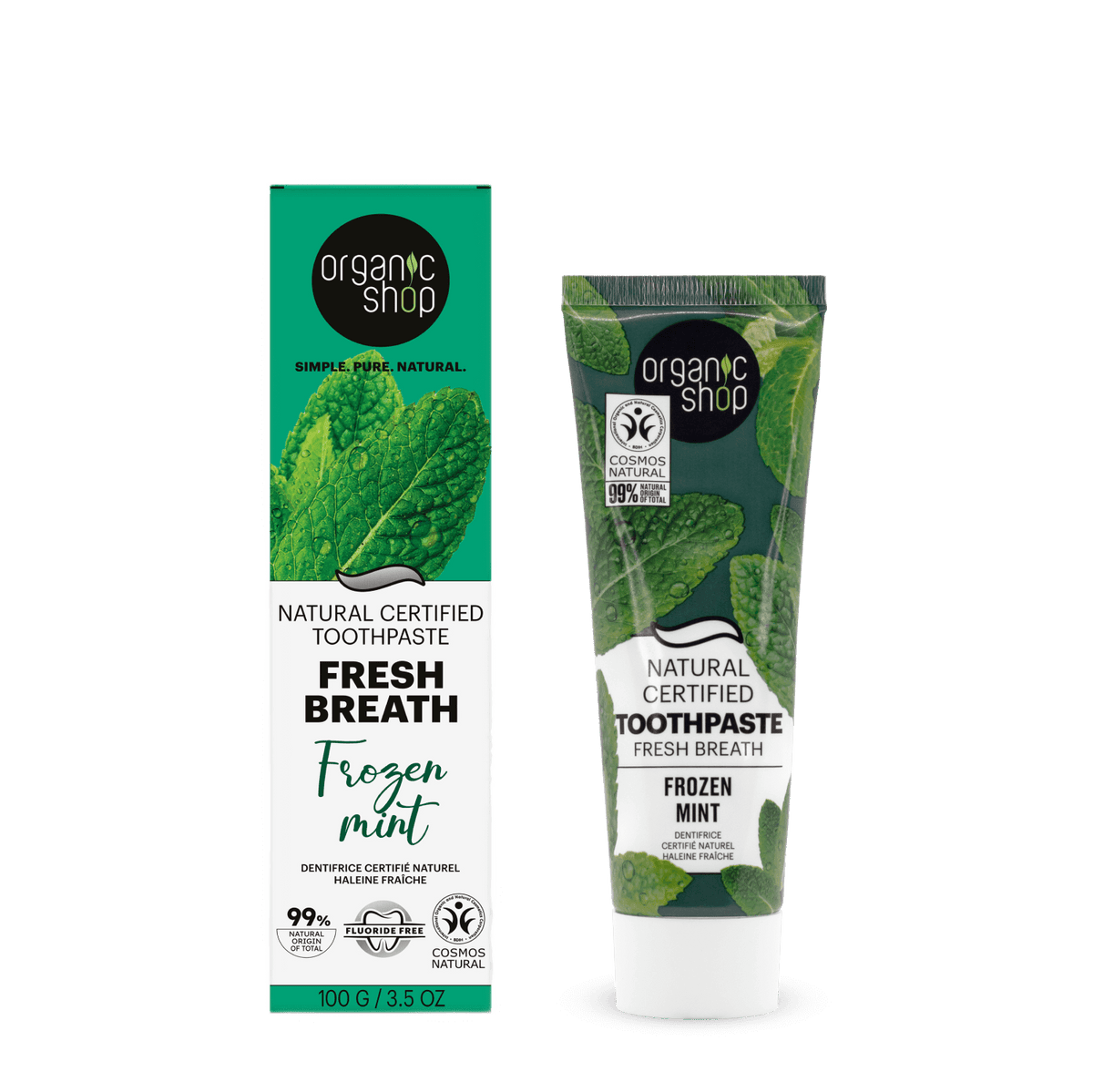 Toothpaste Fresh Mint. Natural Certified Toothpaste Fresh Breath – Organic Shop