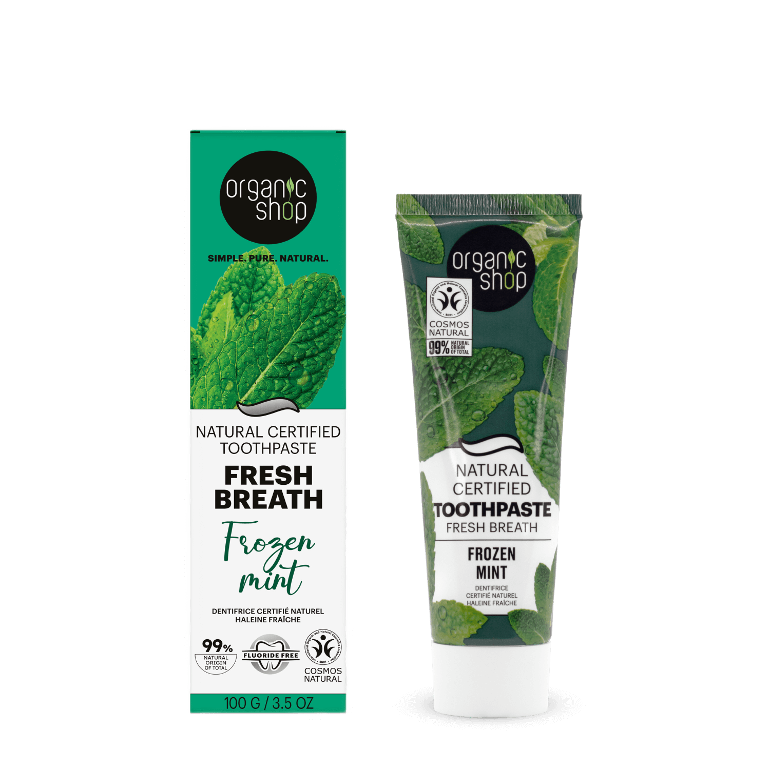 Mint. Natural Certified Toothpaste Fresh Breath