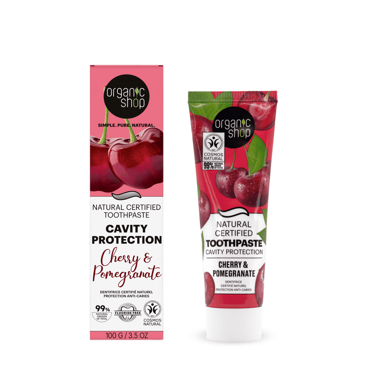 Citrine Toothpaste Cherry & Pomegranate. Natural Certified Toothpaste Cavity Protection ...