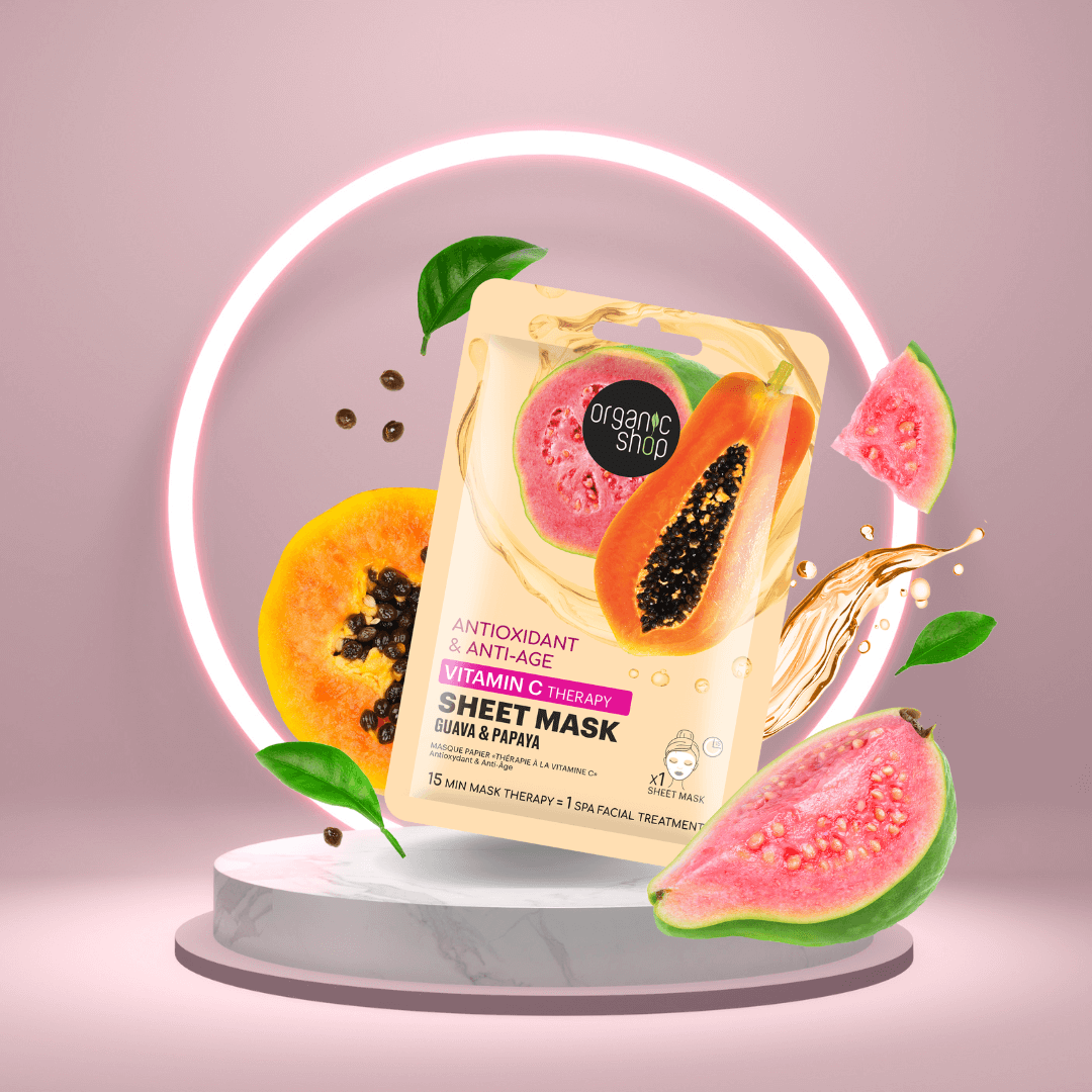 Vitamin C Therapy Sheet Mask. Guava & Papaya
