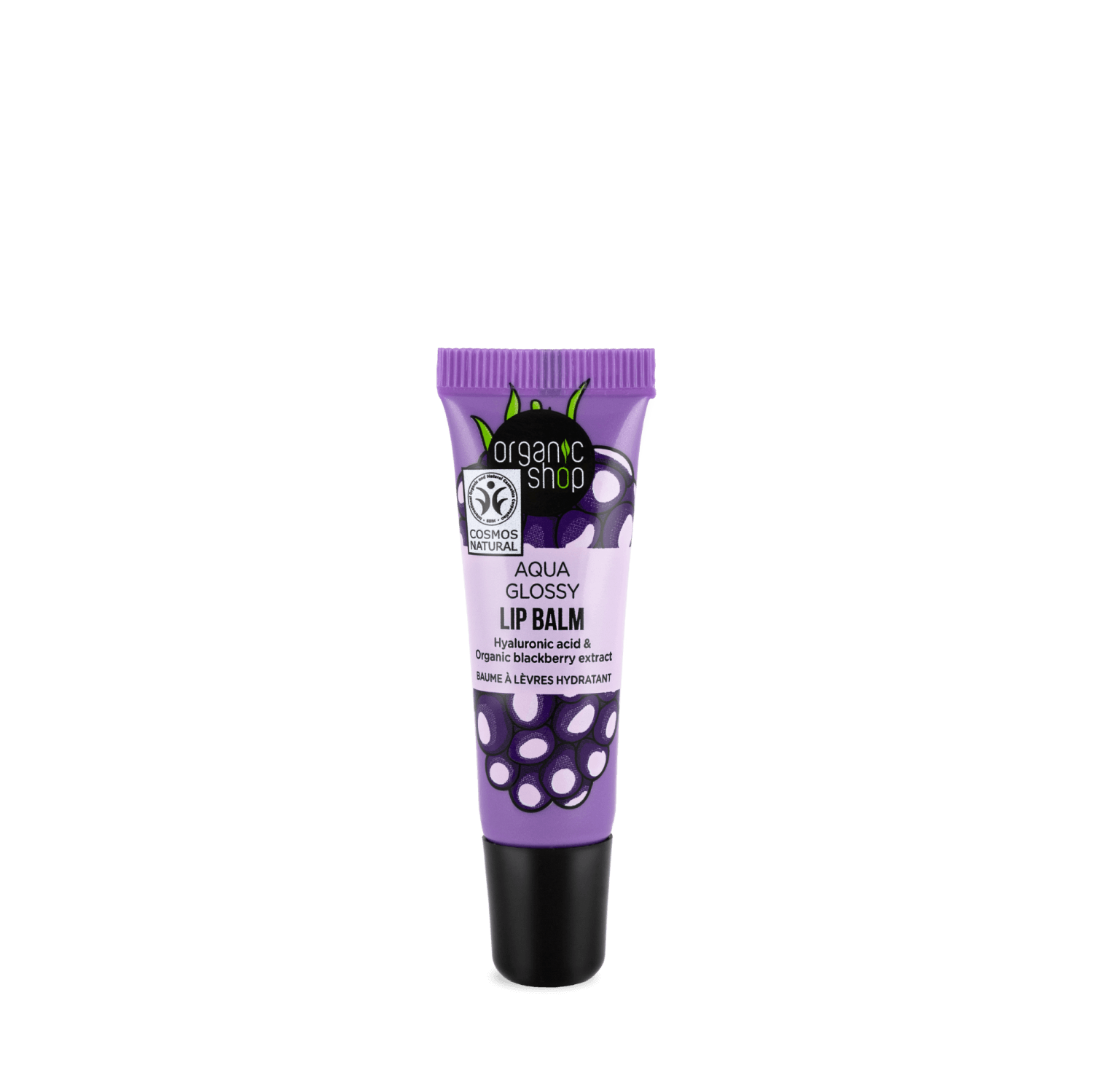 Aqua Glossy Lip Balm. Hyaluronic Acid & Blackberry Extract