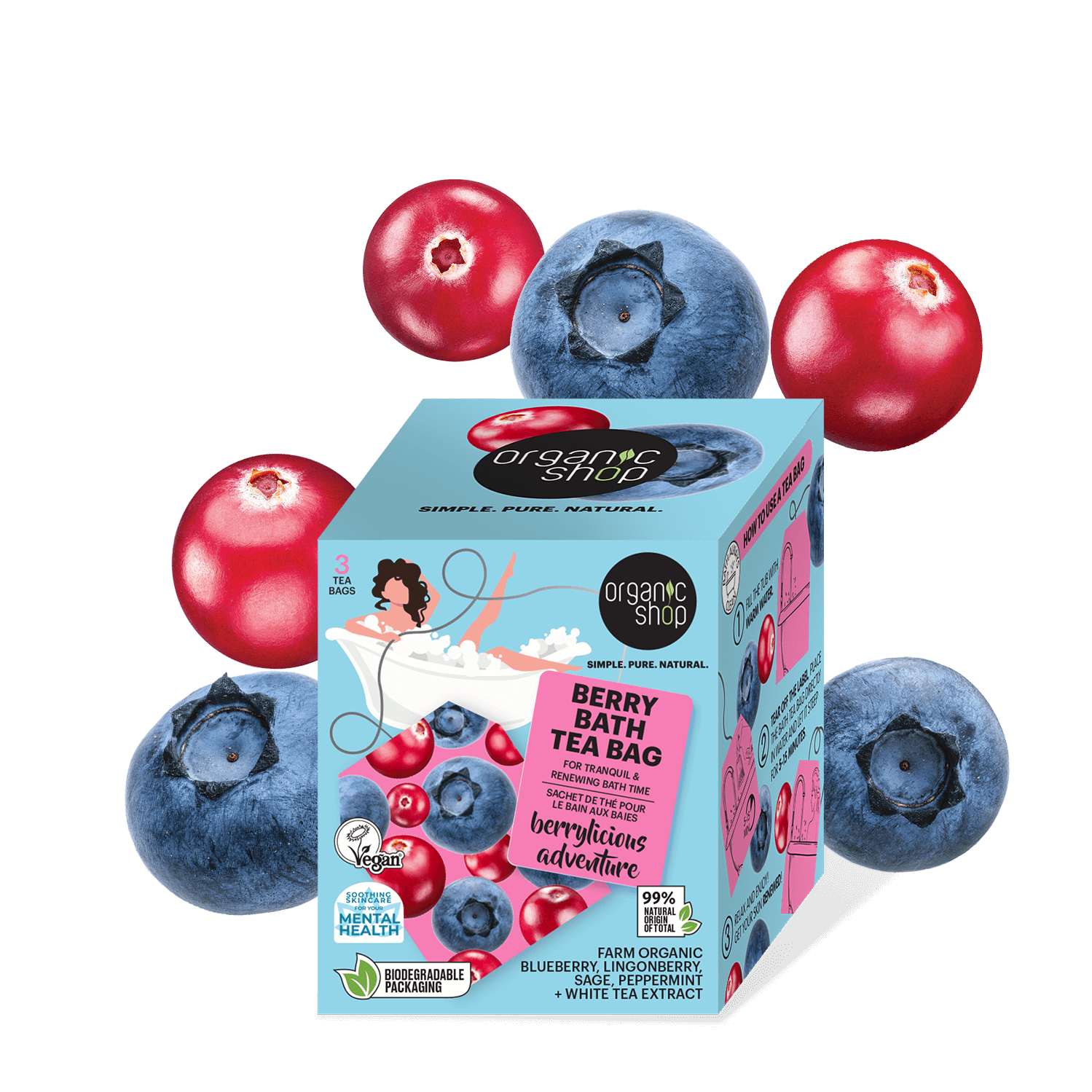 Berry Bath Tea Bag. Berryliscious Adventure