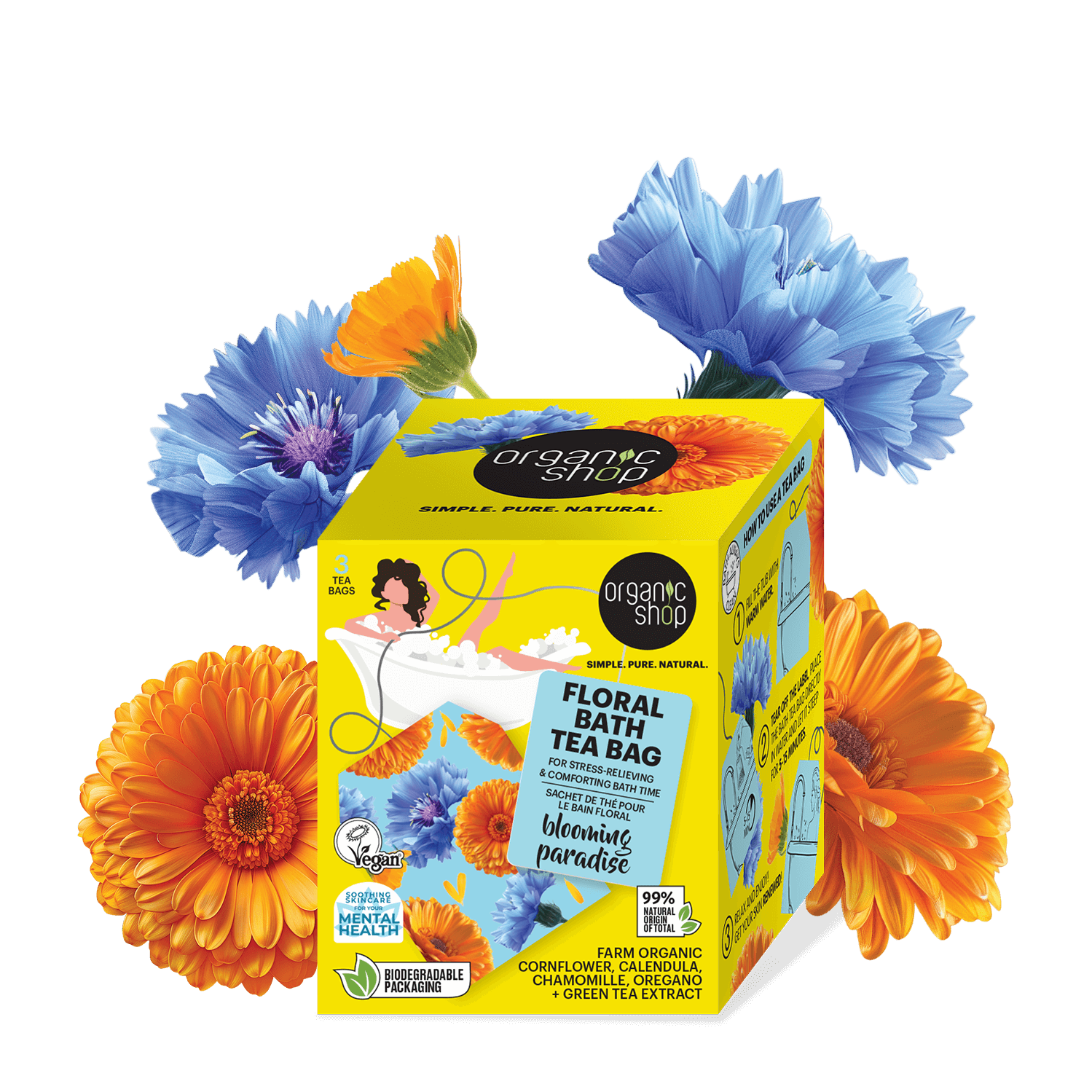 Floral Bath Tea Bag. Blooming Paradise