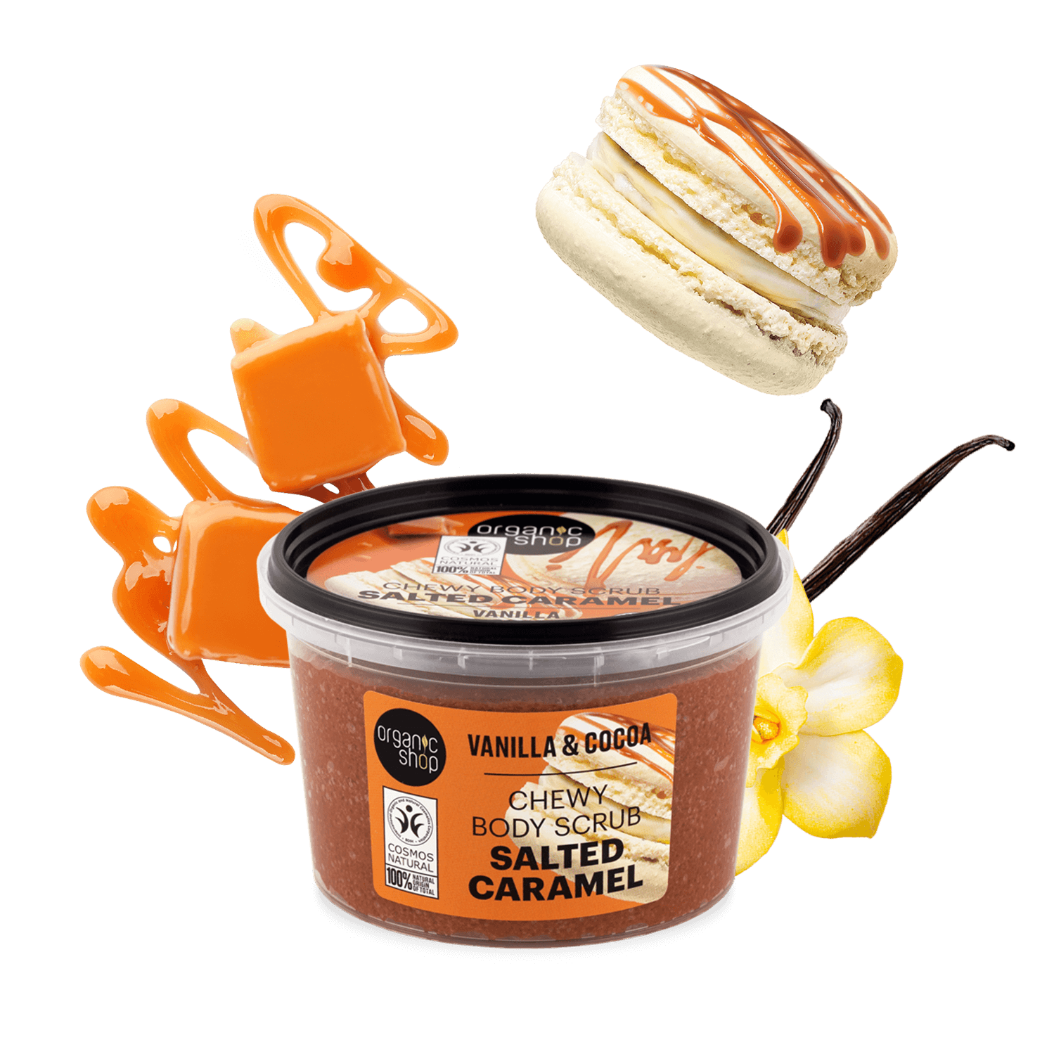 Salted Caramel Chewy Body Scrub. Vanilla & Cocoa