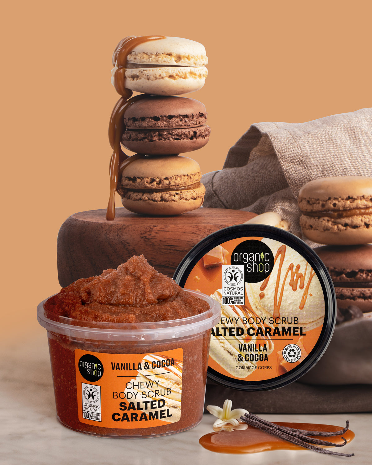 Salted Caramel Chewy Body Scrub. Vanilla & Cocoa