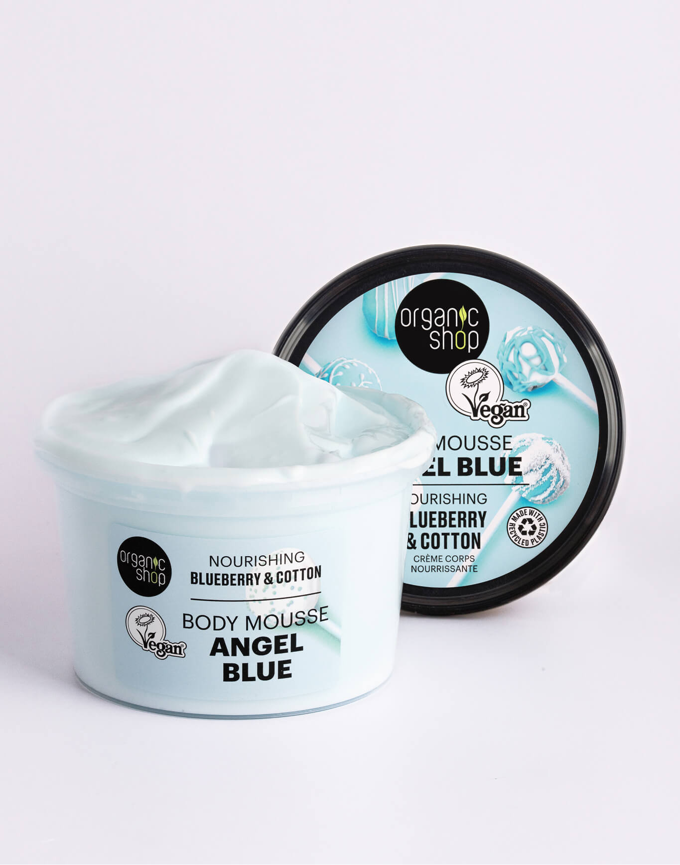 Angel Blue Nourishing Body Mousse. Blueberry & Cotton