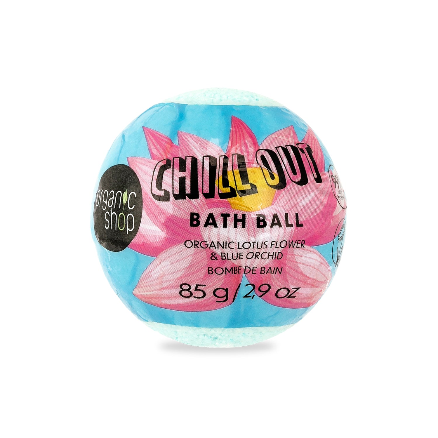 Chill Out Organic Lotus Flower & Blue Orchid Bath Ball