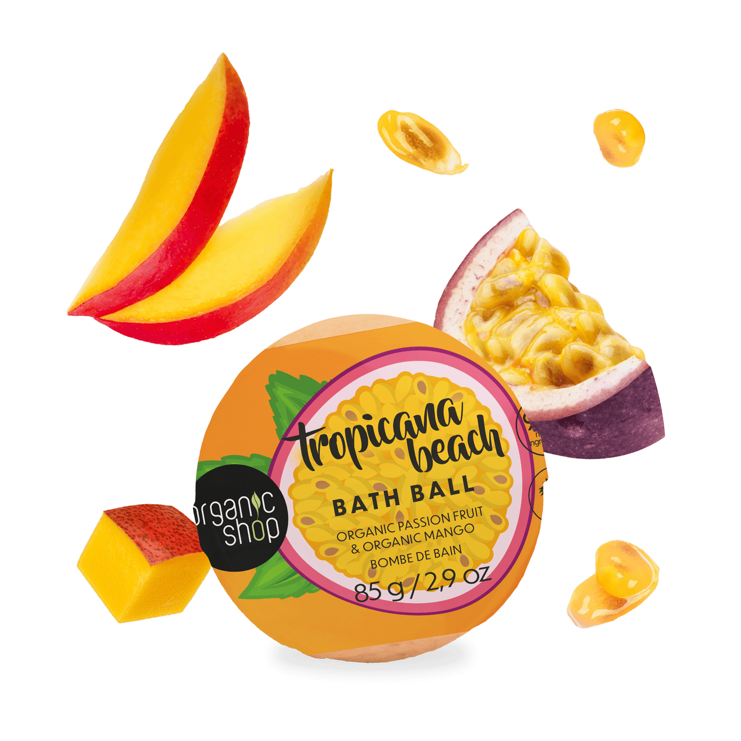 Tropicana Beach Organic Passion Fruit & Organic Mango Bath Ball