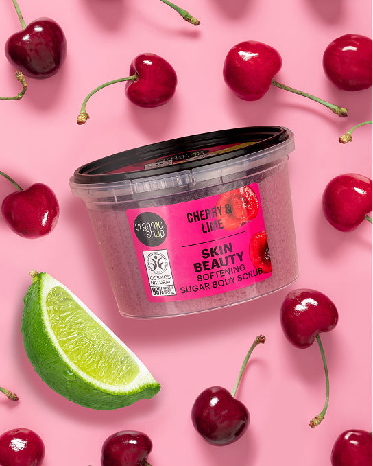Skin Beauty Softening Sugar Body Scrub. Cherry & Lime