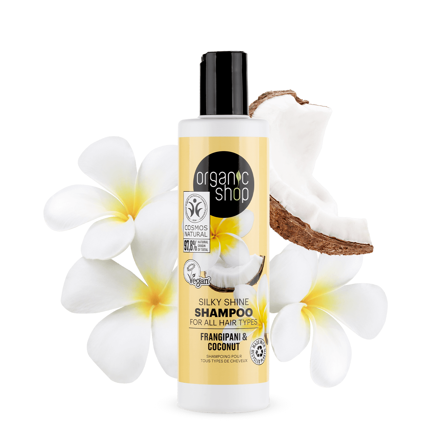 Silky Shine Shampoo For All Hair Types Frangipani & Coconut