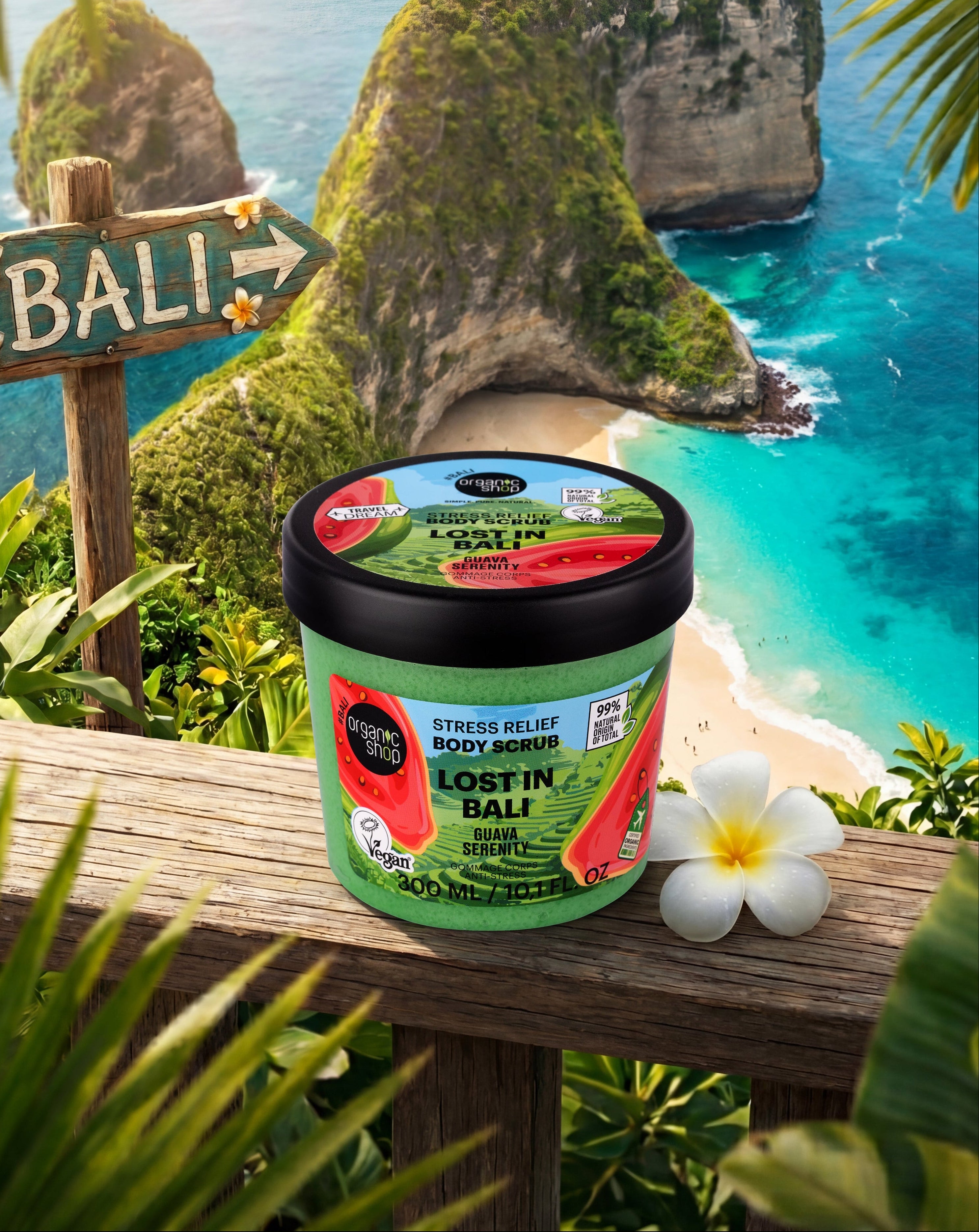 Lost In Bali Body Scrub Stress Relief. Guava Serenity