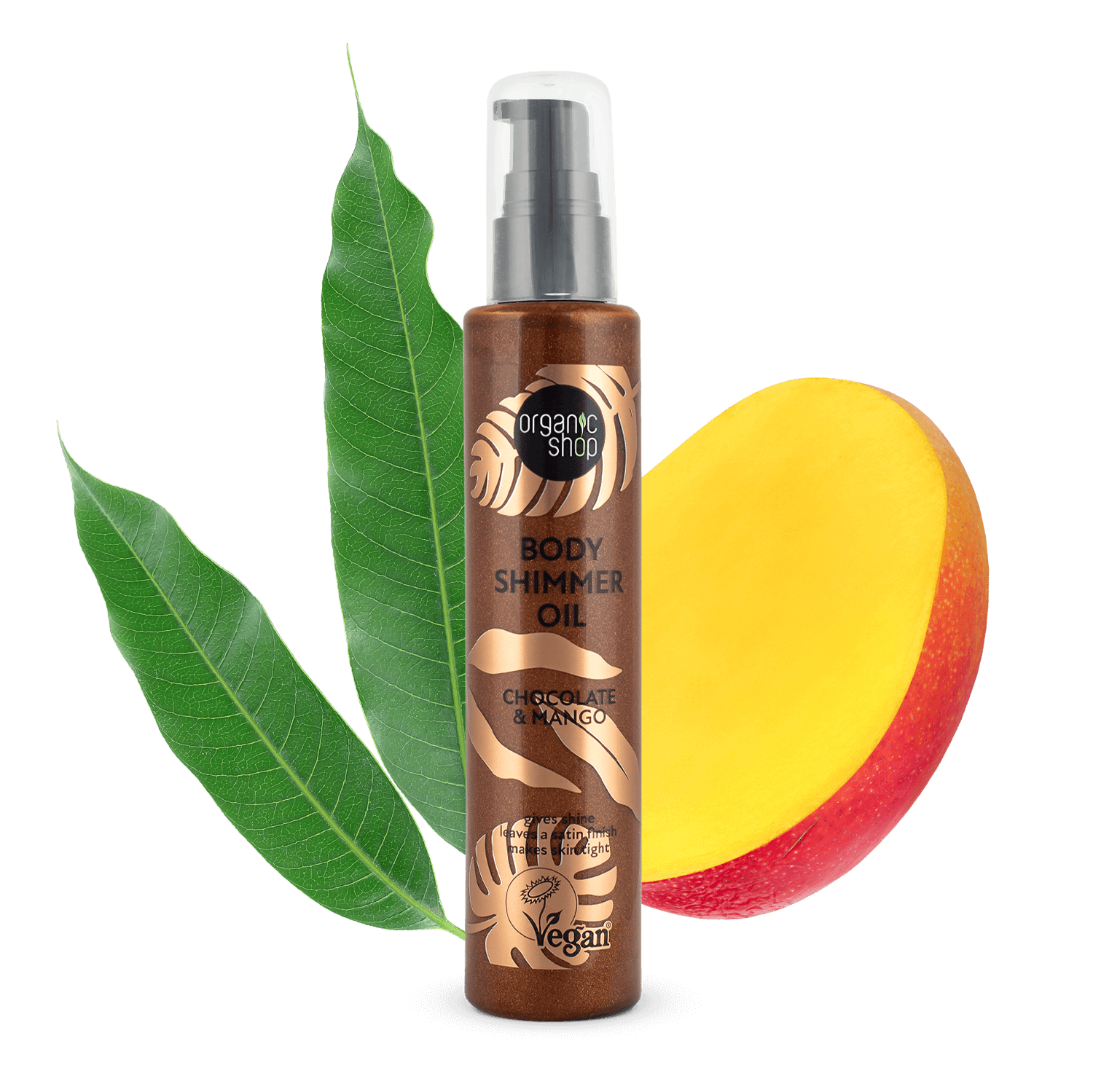 Body Shimmer Oil. Chocolate & Mango