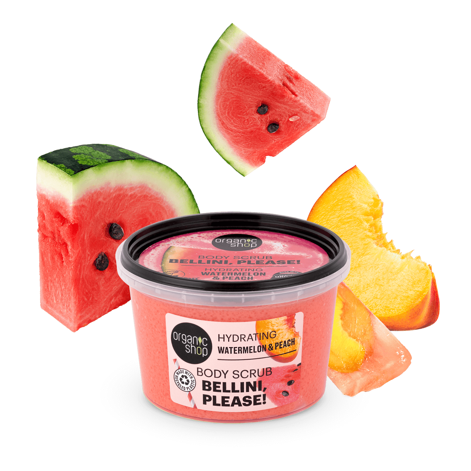 Bellini, Please! Body Scrub. Hydrating. Watermelon & Peach