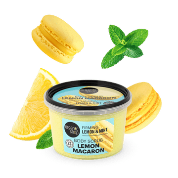 Lemon Macaron Firming Body Scrub. Lemon & Mint