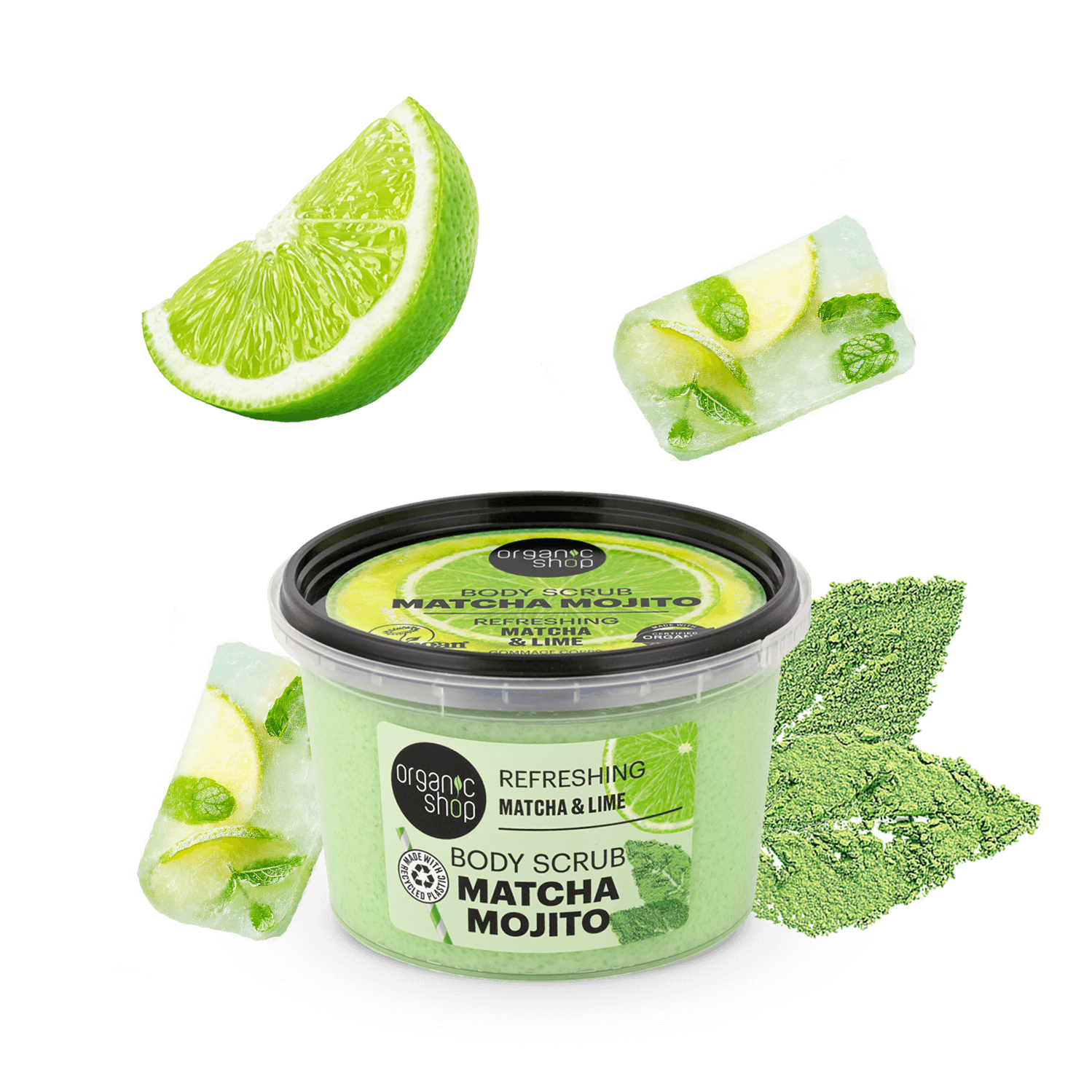 Matcha Mojito Body Scrub. Refreshing. Matcha & Lime