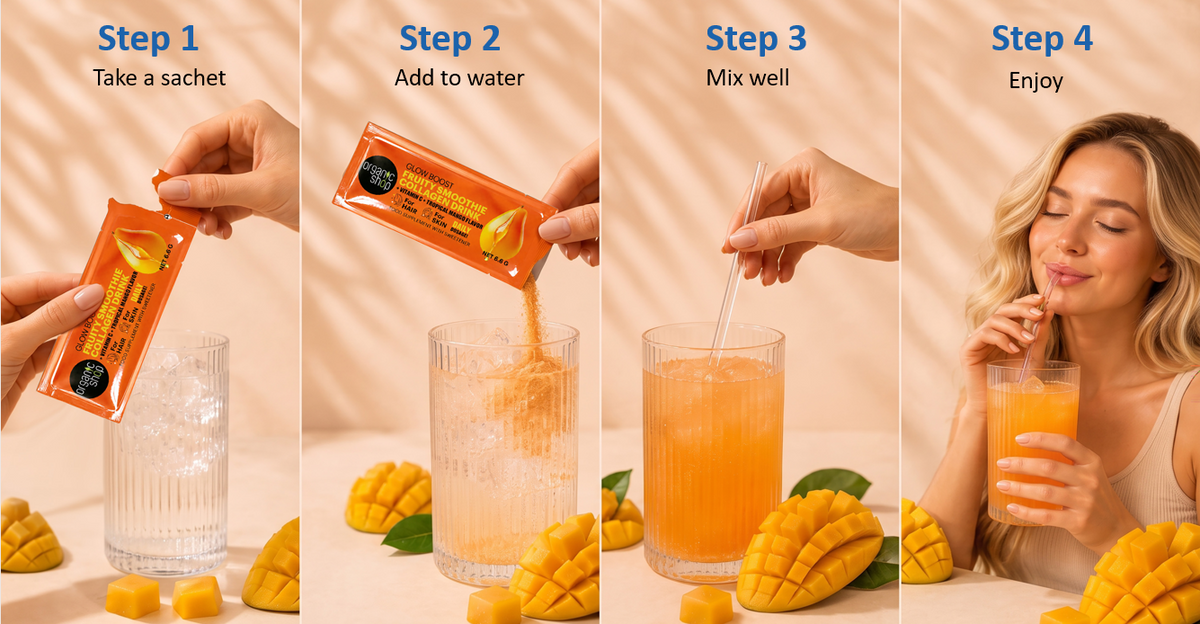 Food Supplement GLOW BOOST Fruity Smoothie Collagen Drink