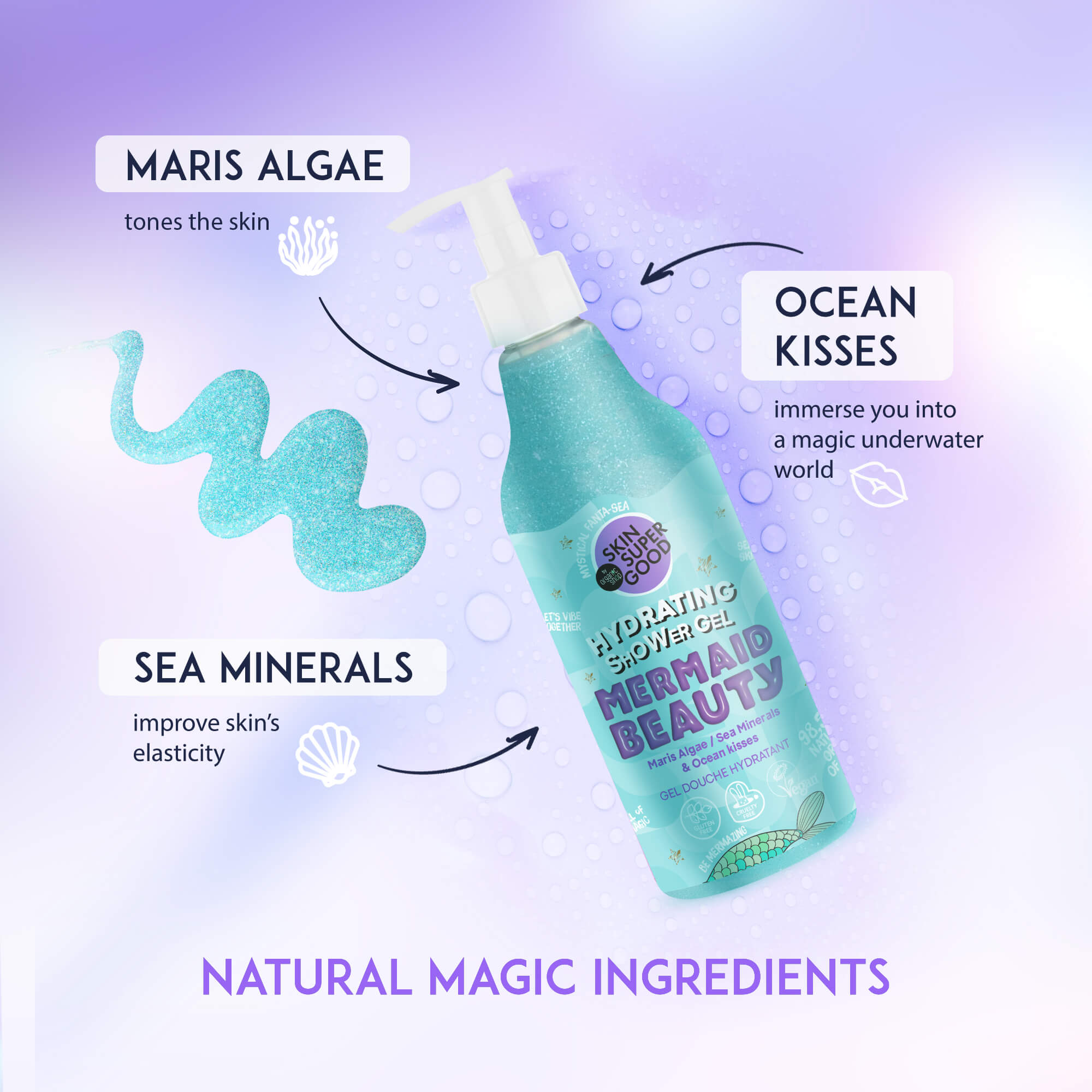 Mermaid Beauty. Hydrating Shower Gel. Mystical Fanta-Sea
