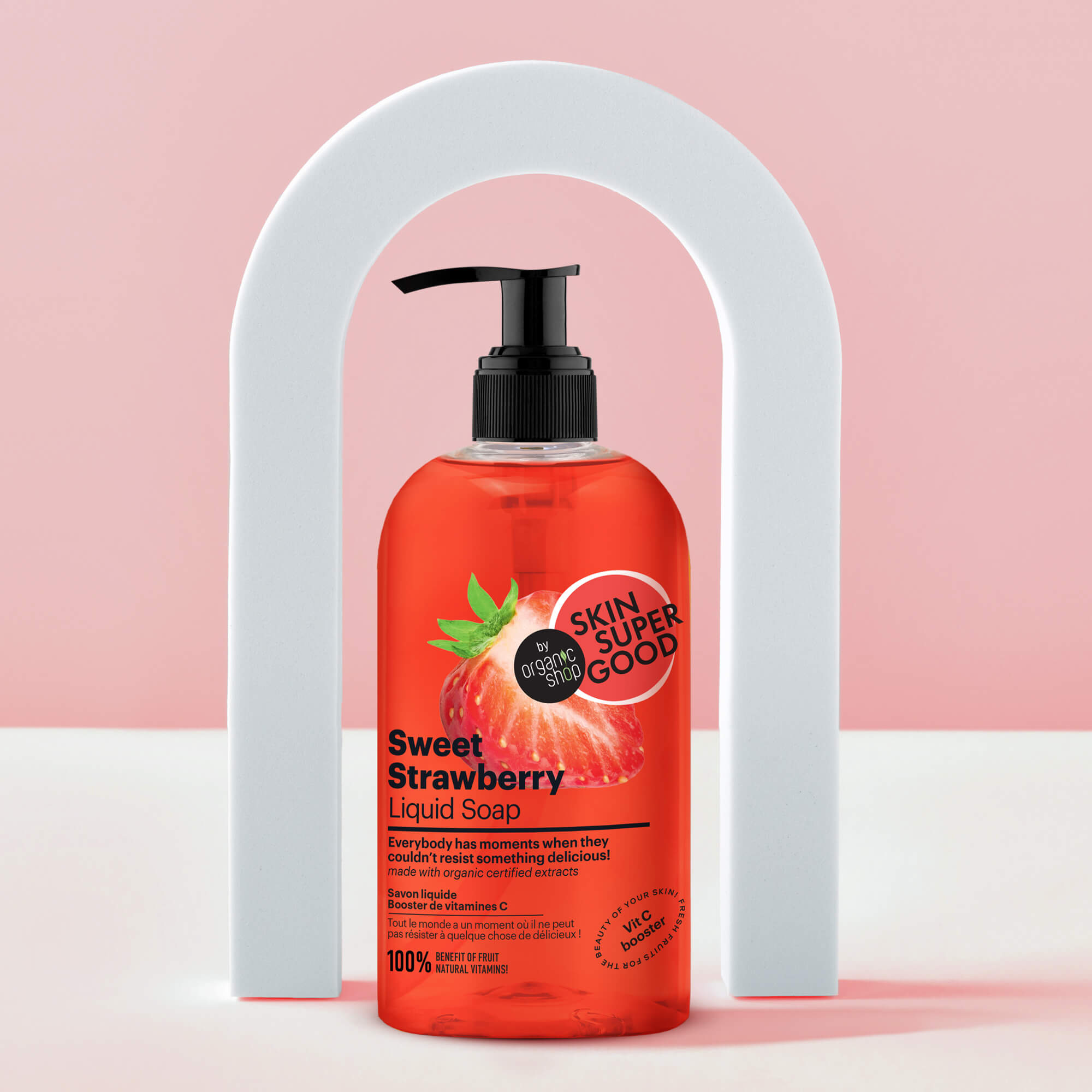 Sweet Strawberry Liquid Soap. Vitamin C Booster