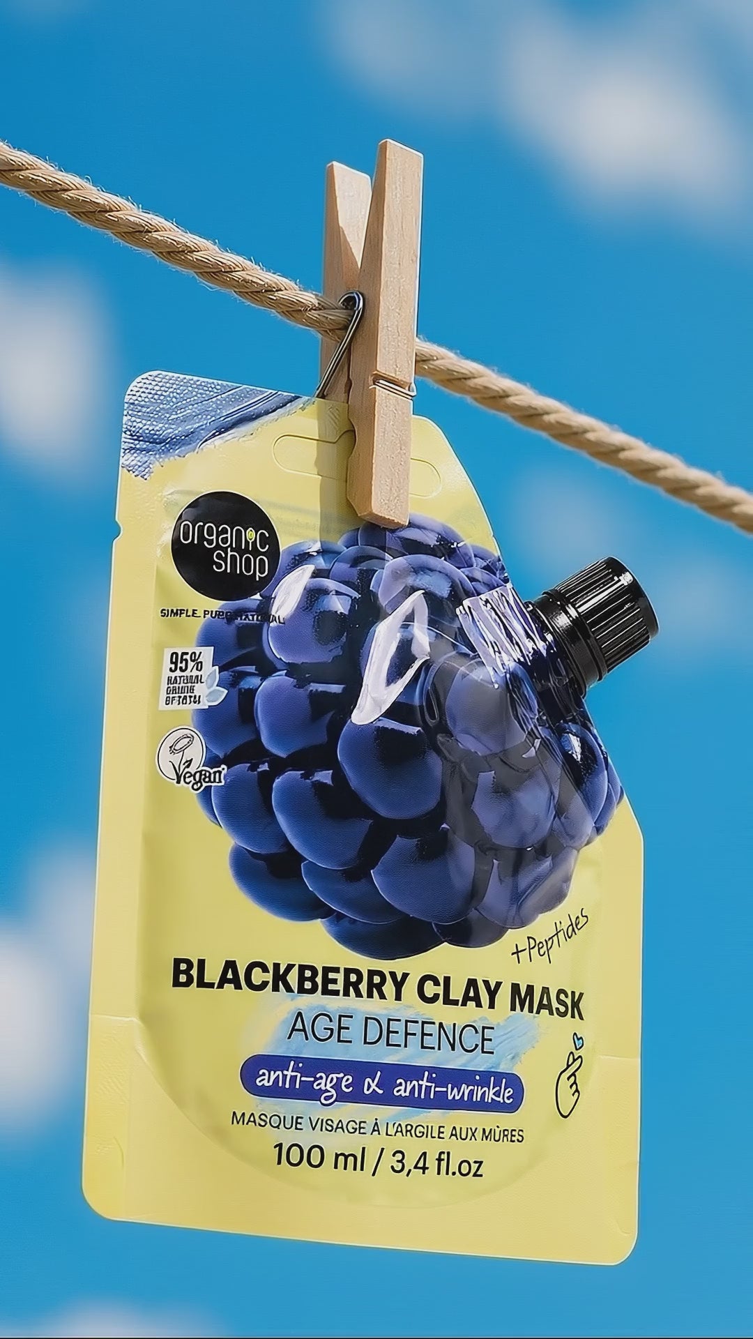 Load video: Blackberry Clay Face Mask Age Defence