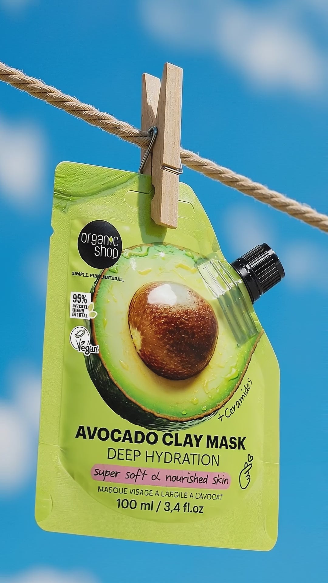 Load video: Avocado Clay Face Mask Deep Hydration